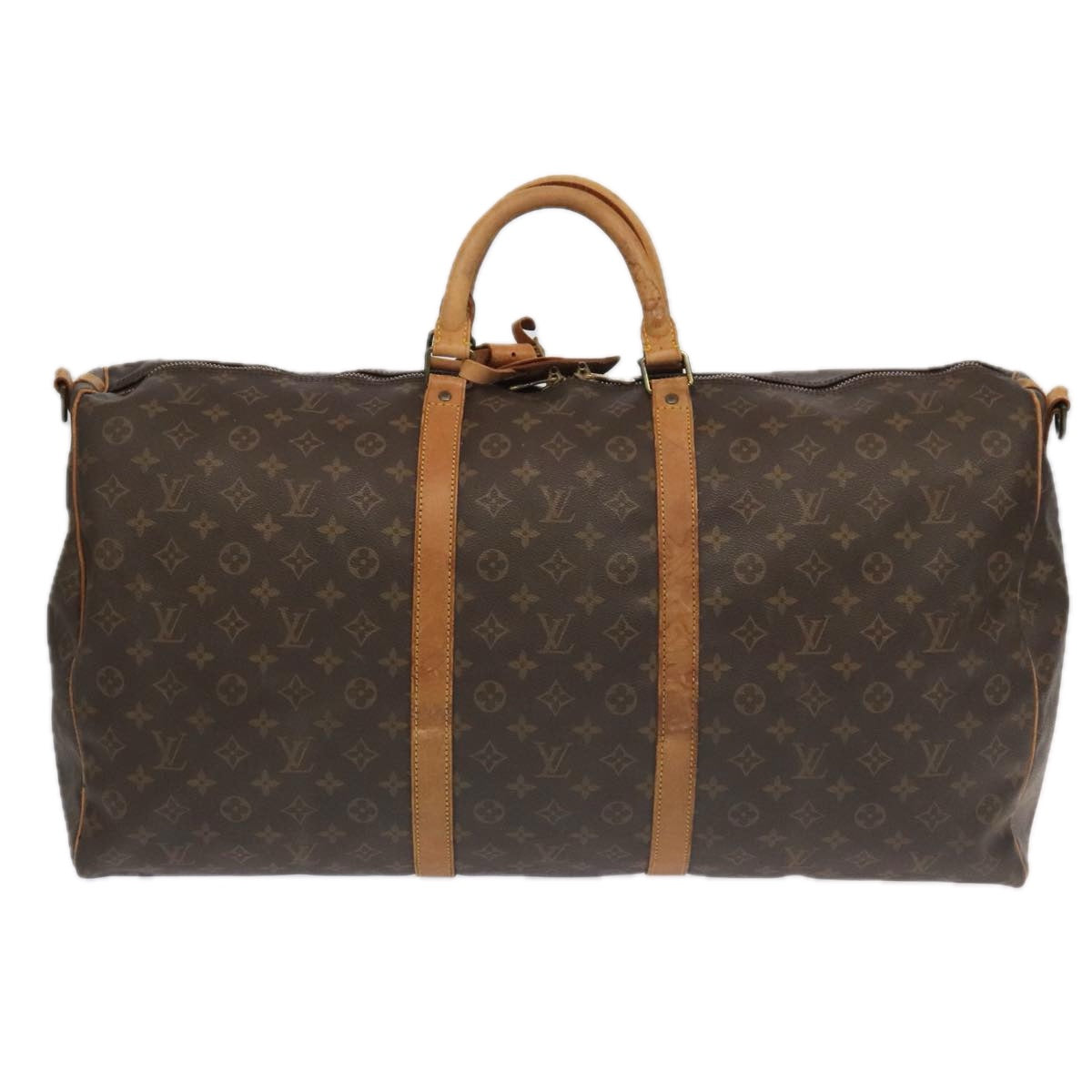 LOUIS VUITTON Monogram Keepall Bandouliere 60 Boston Bag M41412 LV Auth 83919