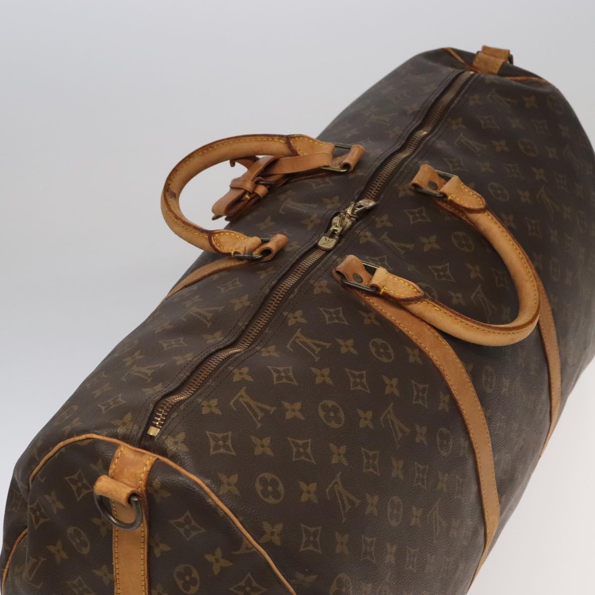 LOUIS VUITTON Monogram Keepall Bandouliere 60 Boston Bag M41412 LV Auth 83919