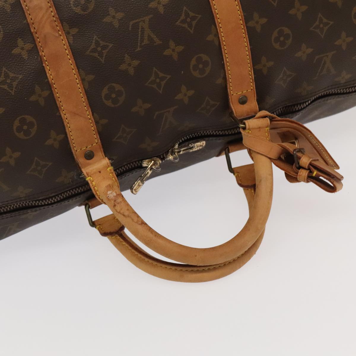 LOUIS VUITTON Monogram Keepall Bandouliere 60 Boston Bag M41412 LV Auth 83919