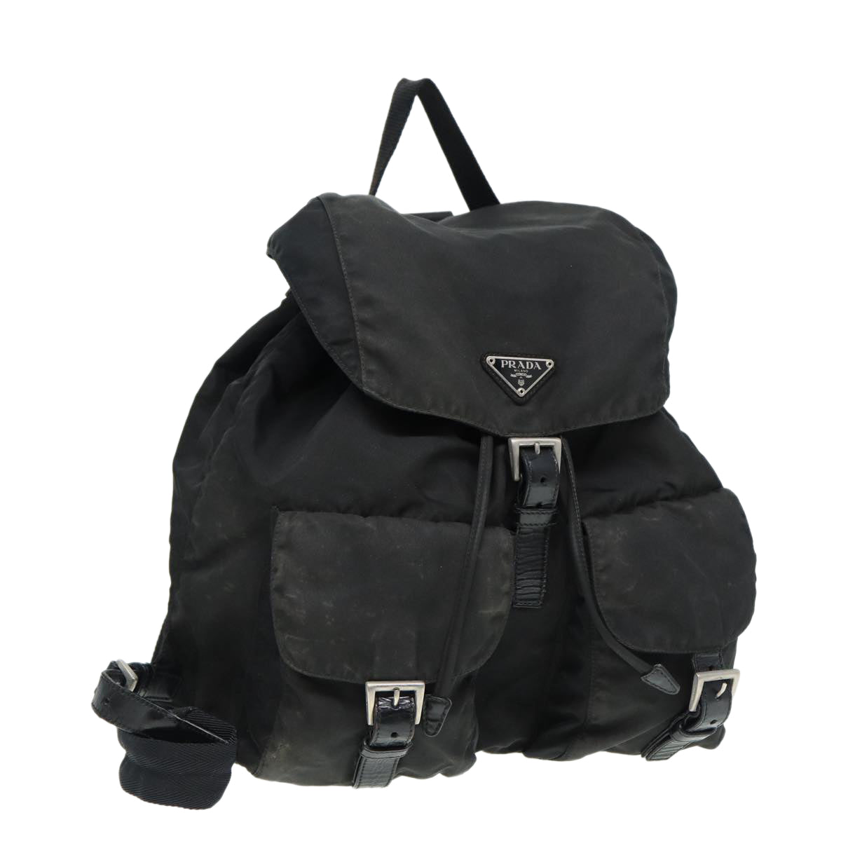 PRADA Backpack Nylon Black Auth 83958