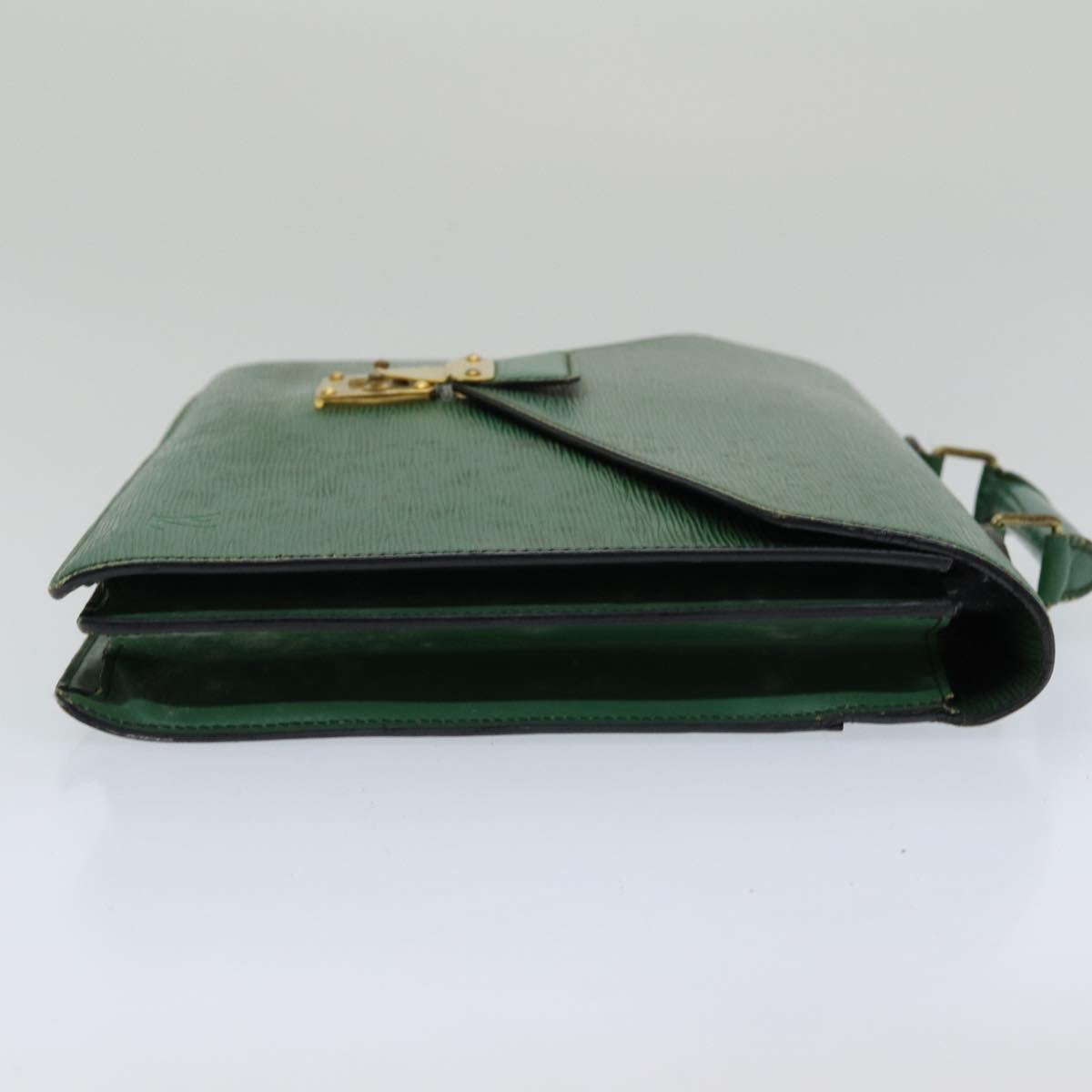 LOUIS VUITTON Epi Serviette Ambassador Business Bag Green M54412 LV Auth 84072