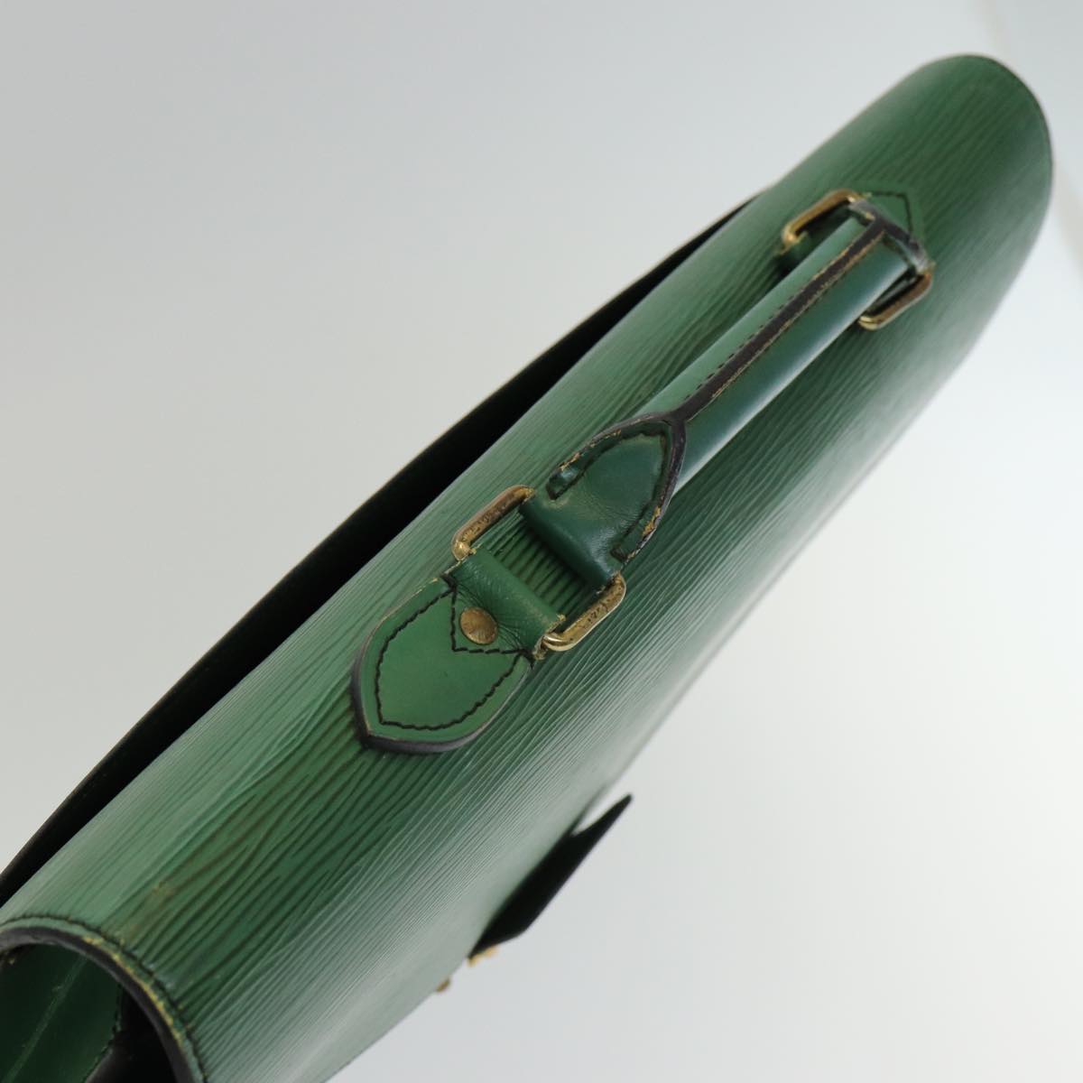 LOUIS VUITTON Epi Serviette Ambassador Business Bag Green M54412 LV Auth 84072