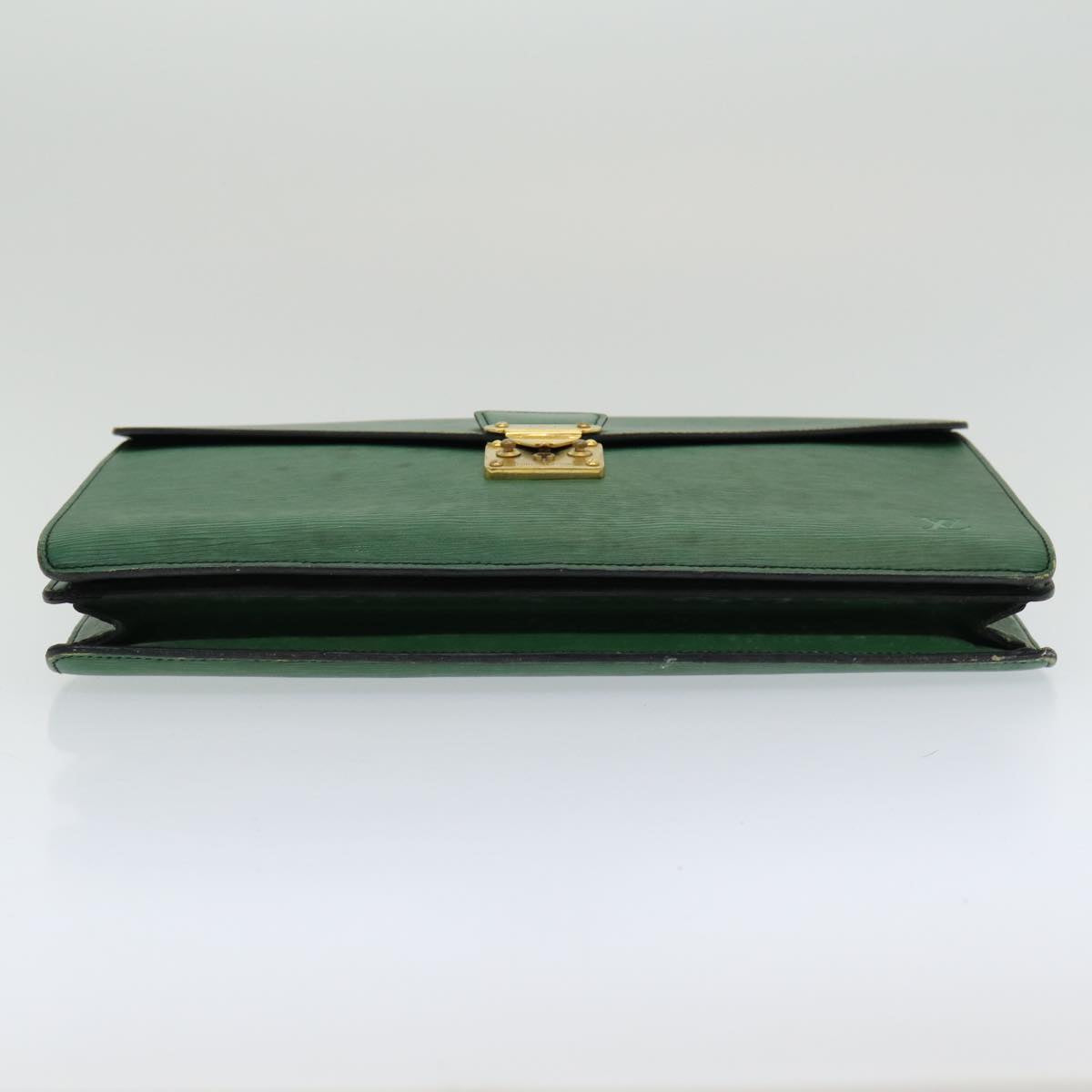 LOUIS VUITTON Epi Serviette Ambassador Business Bag Green M54412 LV Auth 84072