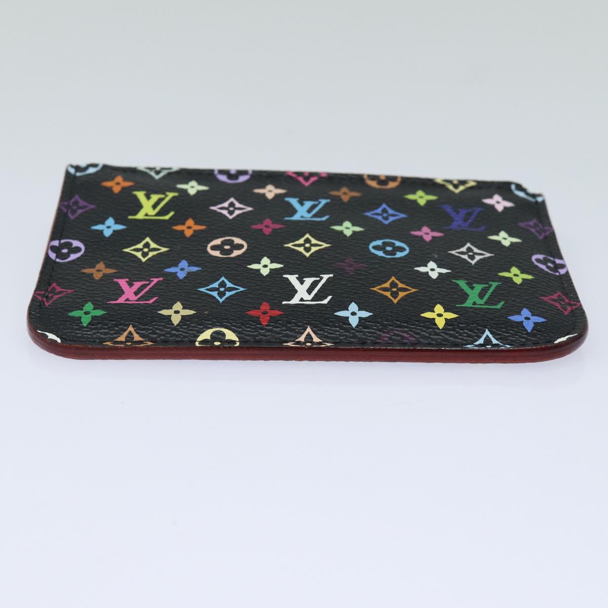 LOUIS VUITTON Multicolor Pochette ClesNM Coin Purse Black M60279 LV Auth 84090