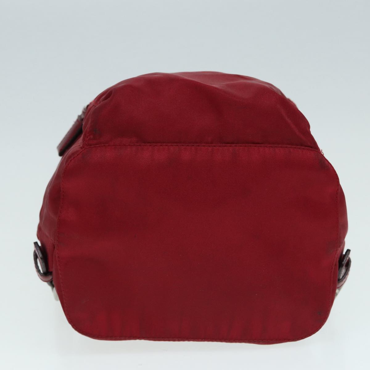 PRADA Backpack Nylon Red Silver Auth 84094