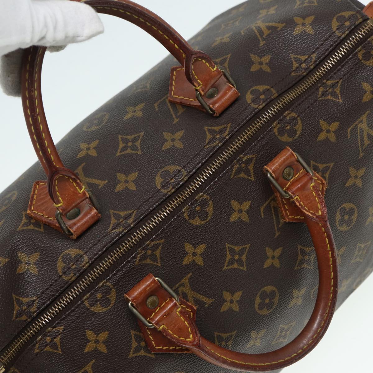 LOUIS VUITTON Monogram Speedy 35 Hand Bag M41524 LV Auth 84104