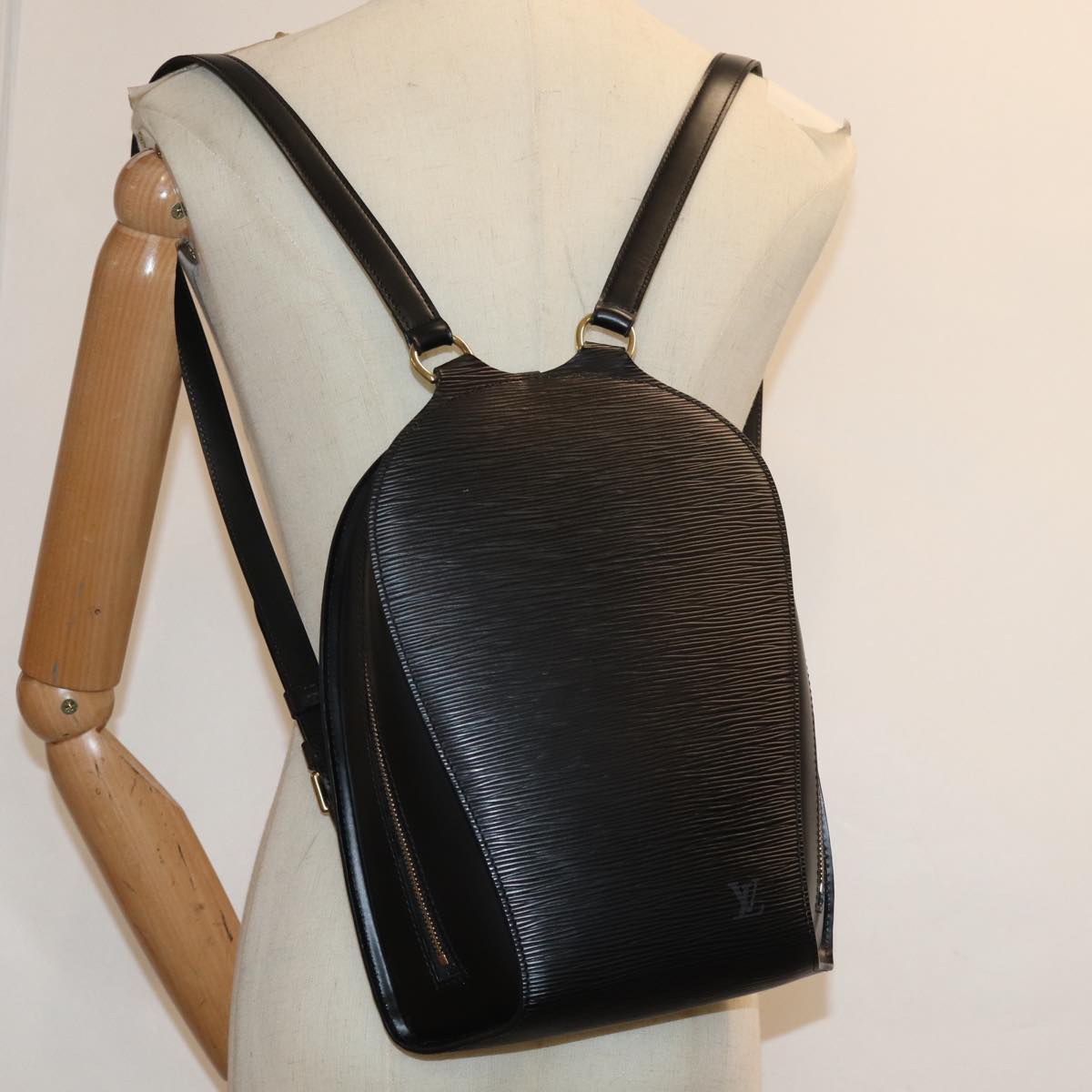 LOUIS VUITTON Epi Mabillon Backpack Black M52232 LV Auth 84182
