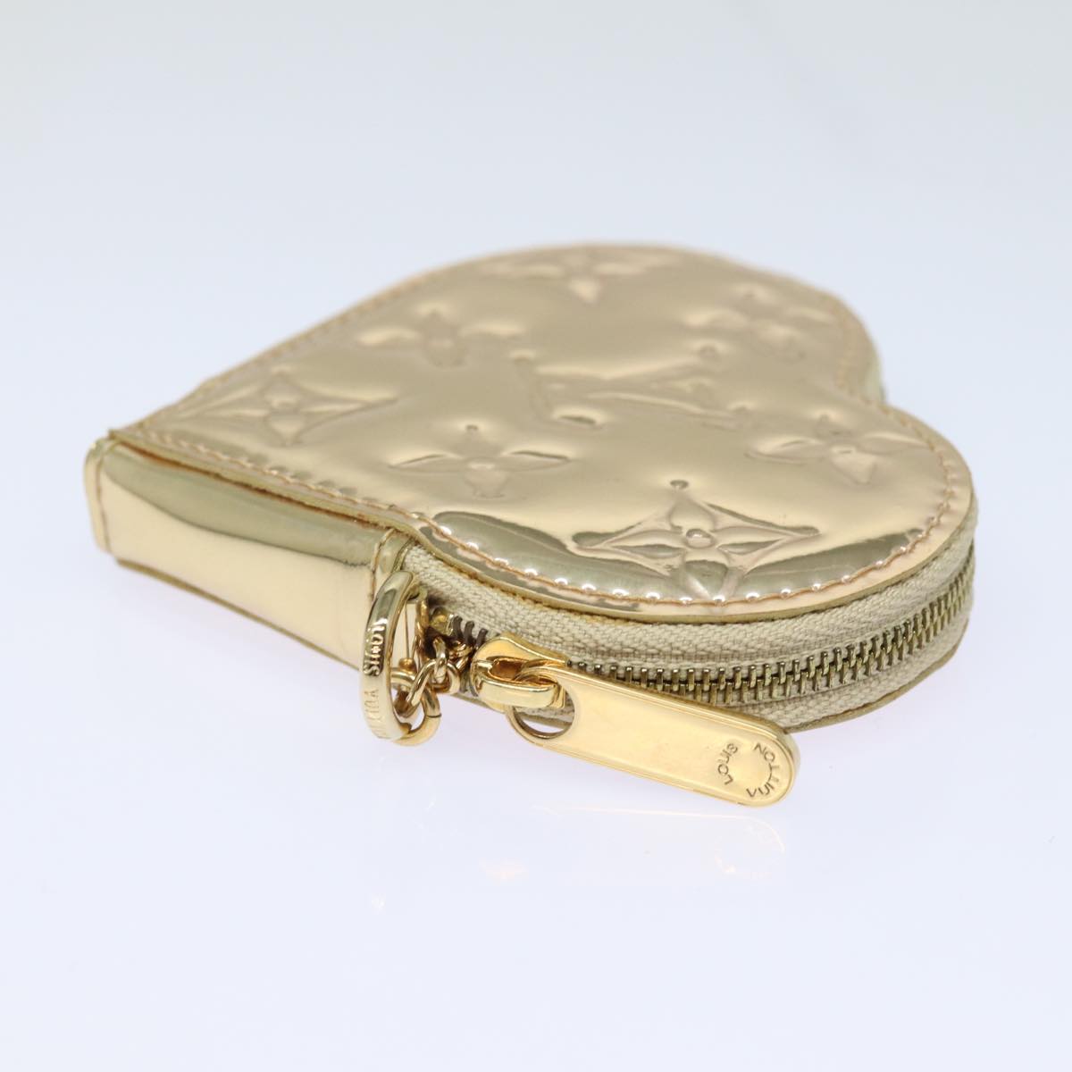 LOUIS VUITTON Monogram Miroir Porte Monnaie Coeur Purse Dore M93567 Auth 84185