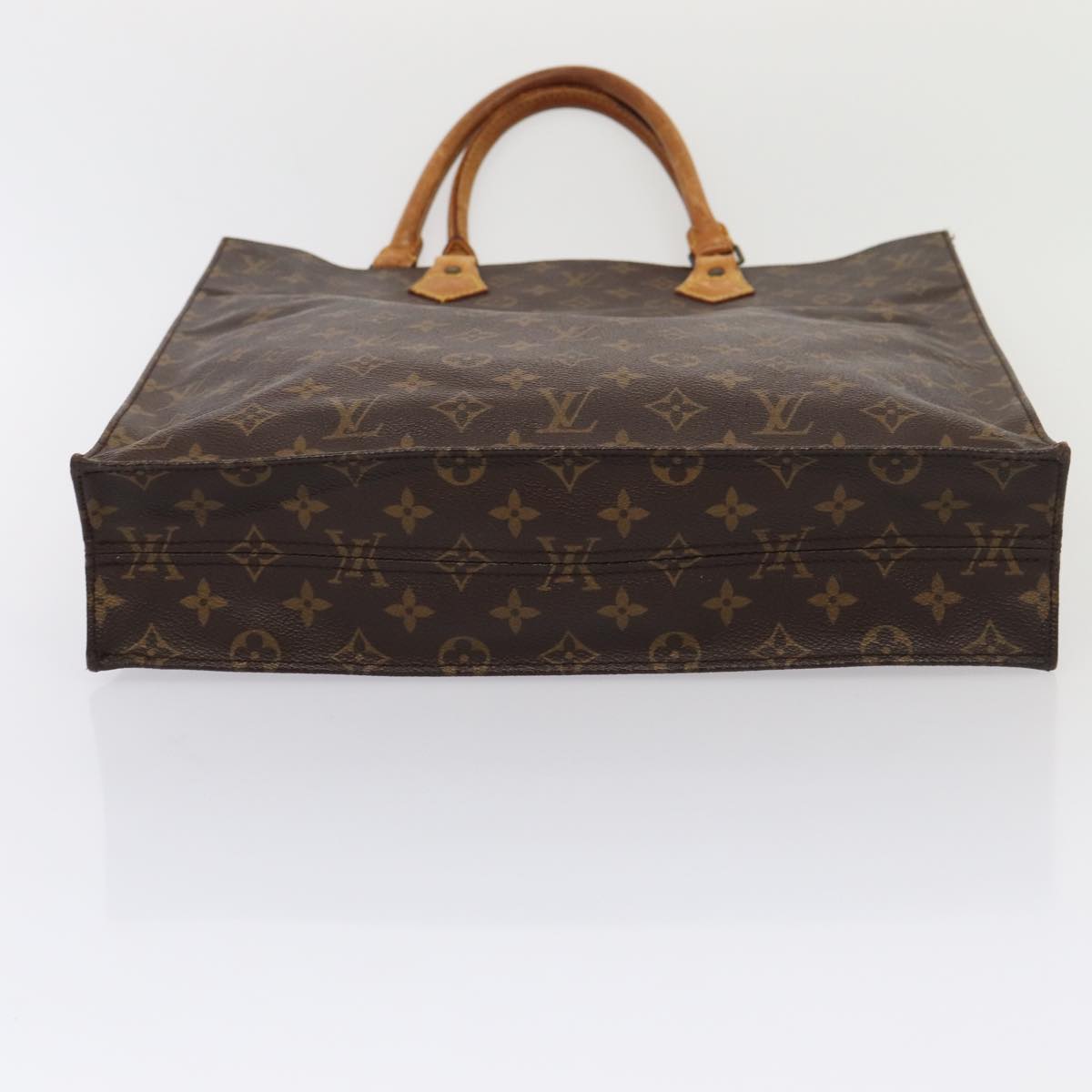 LOUIS VUITTON Monogram Sac Plat Hand Bag M51140 LV Auth 84256