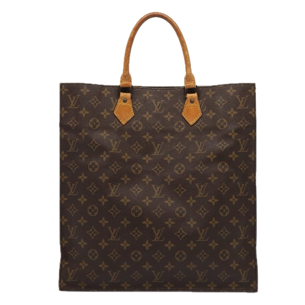 LOUIS VUITTON Monogram Sac Plat Hand Bag M51140 LV Auth 84256