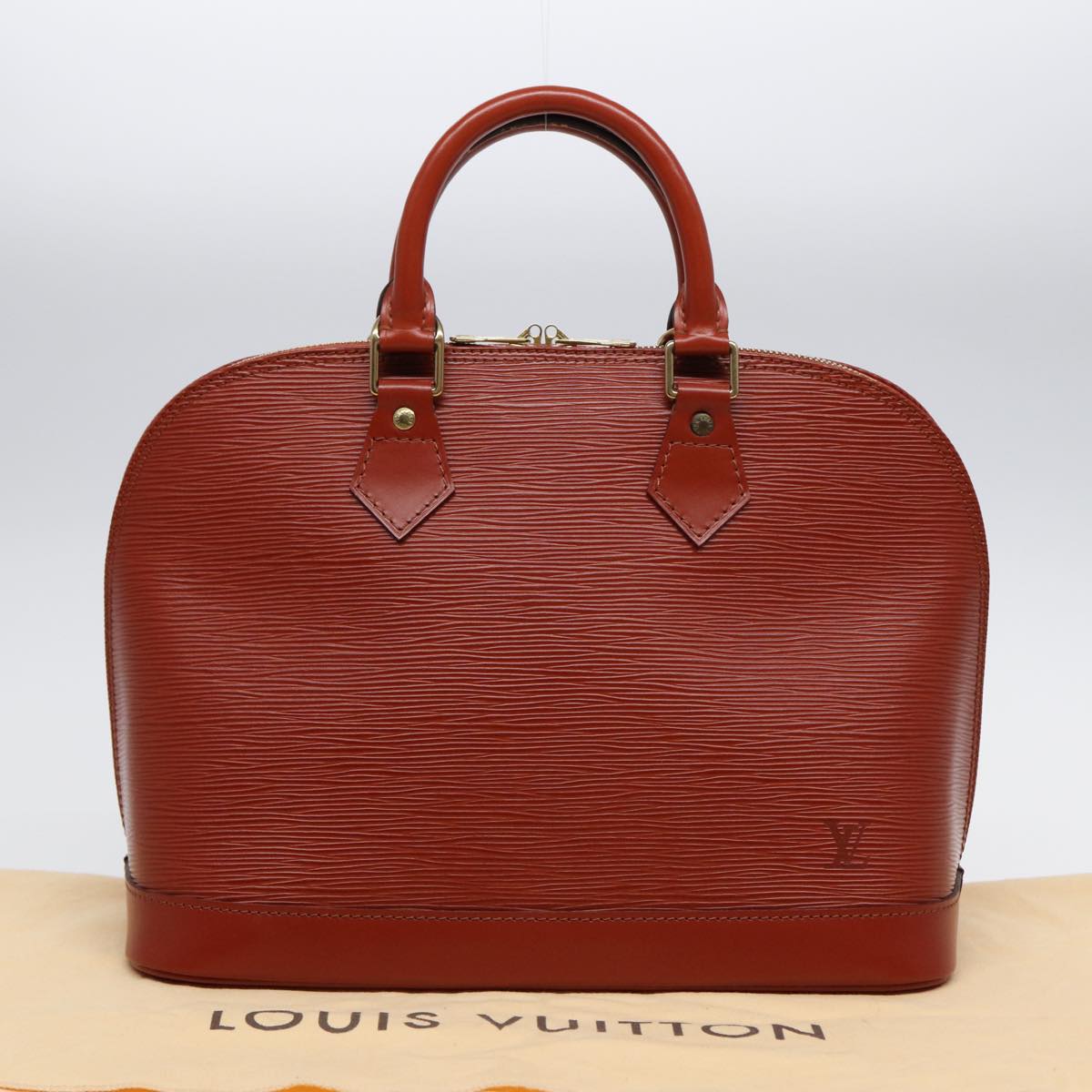 LOUIS VUITTON Epi Alma Hand Bag Brown M5214D LV Auth 84269