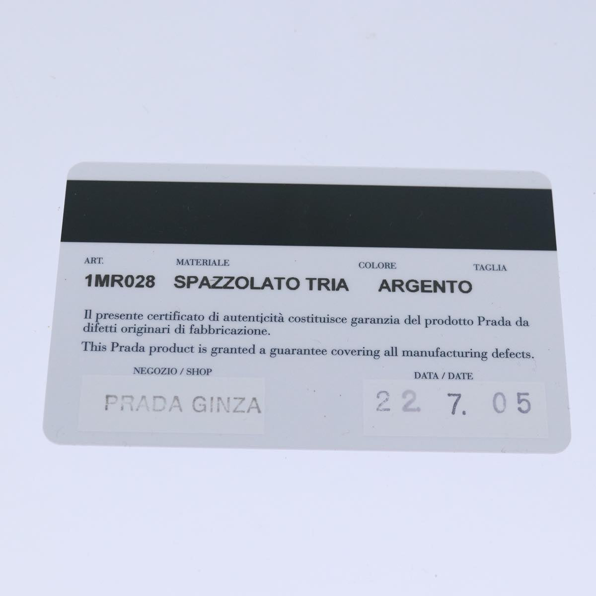 PRADA Shoulder Pouch Triangle Panel Silver Auth 84299