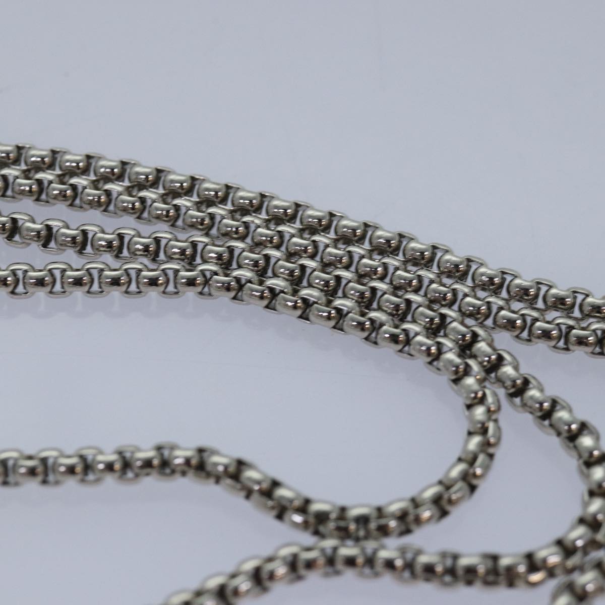 PRADA Shoulder Pouch Triangle Panel Silver Auth 84299