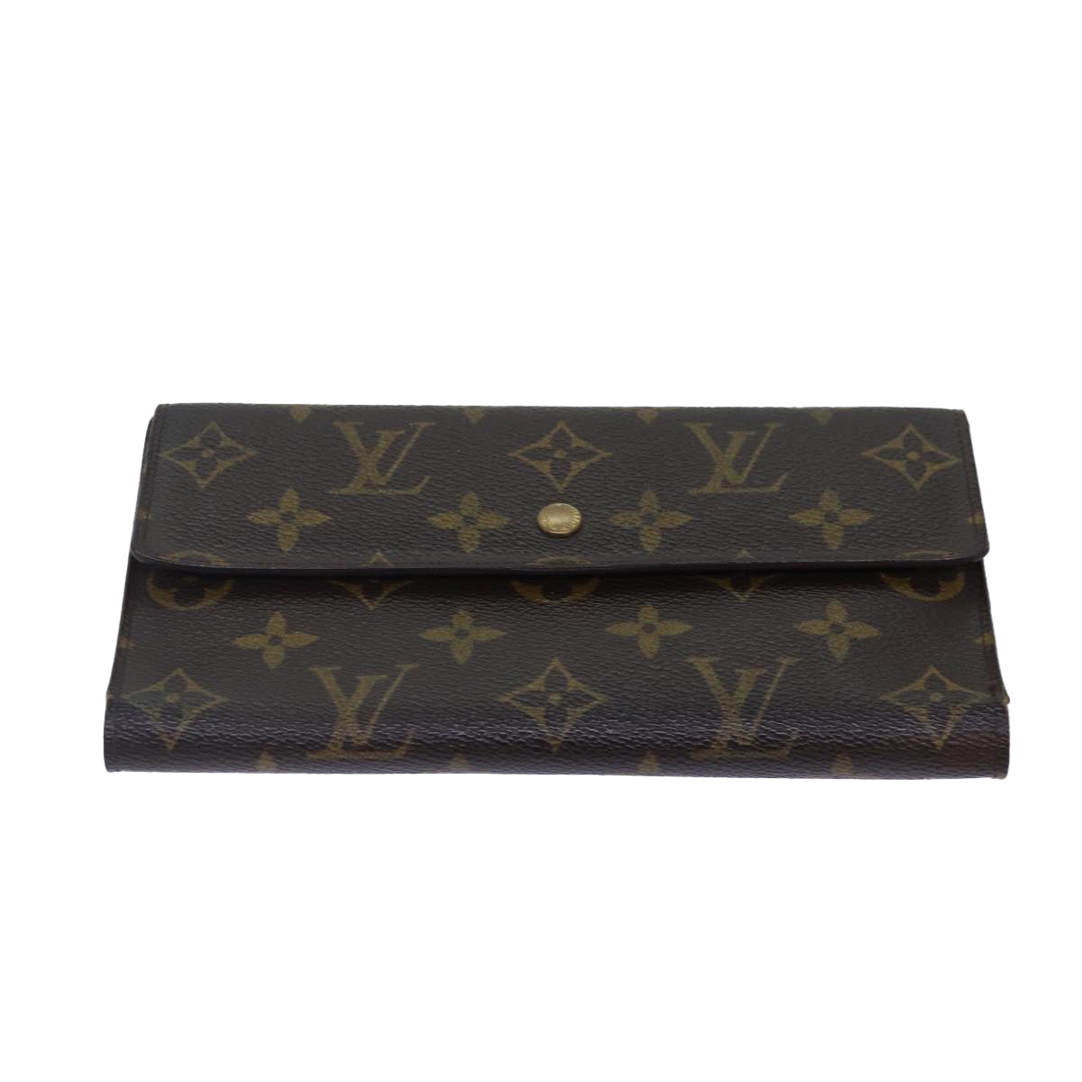 LOUIS VUITTON Monogram Portefeuille International Wallet 2Set LV Auth 84348