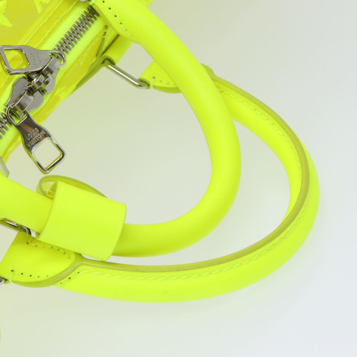 LOUIS VUITTON Monogram Mesh Keepall Bandouliere 50 Bag Yellow M55380 Auth 84353SM