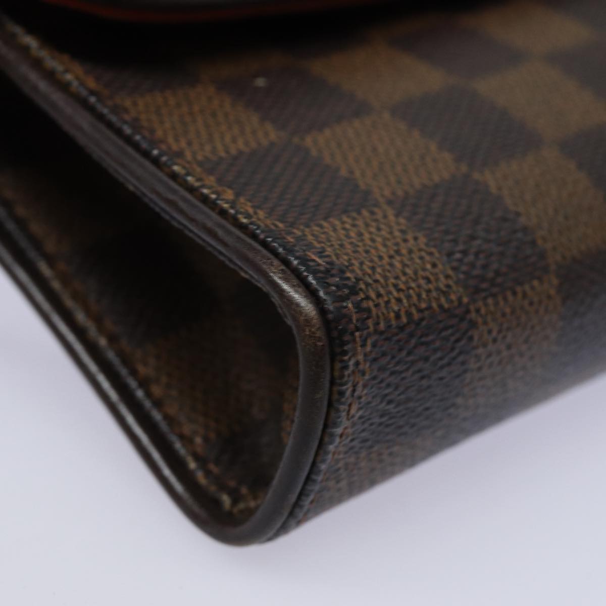 LOUIS VUITTON Damier Ebene Pochette Florentine Waist Bag N51856 LV Auth 84369