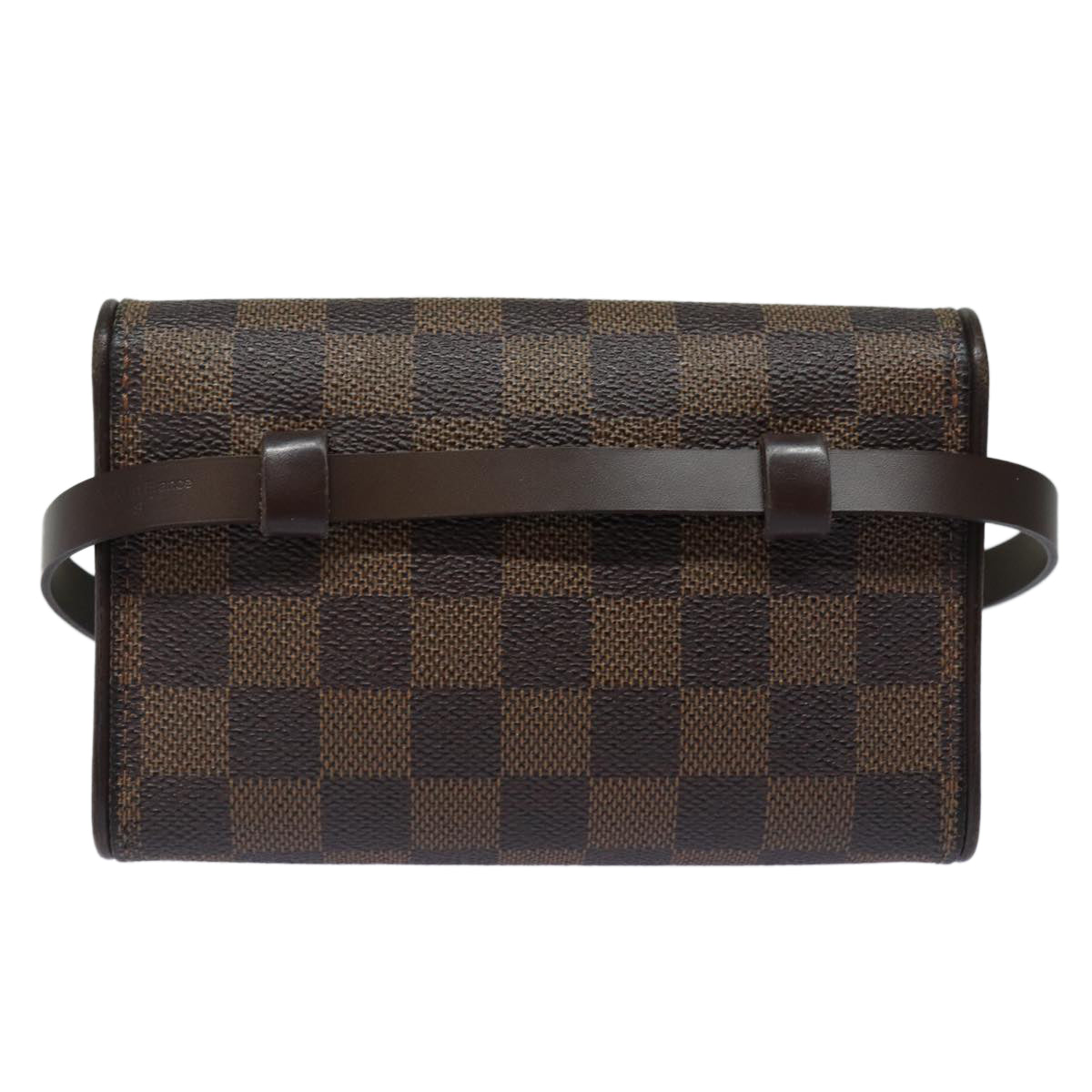 LOUIS VUITTON Damier Ebene Pochette Florentine Waist Bag N51856 LV Auth 84369