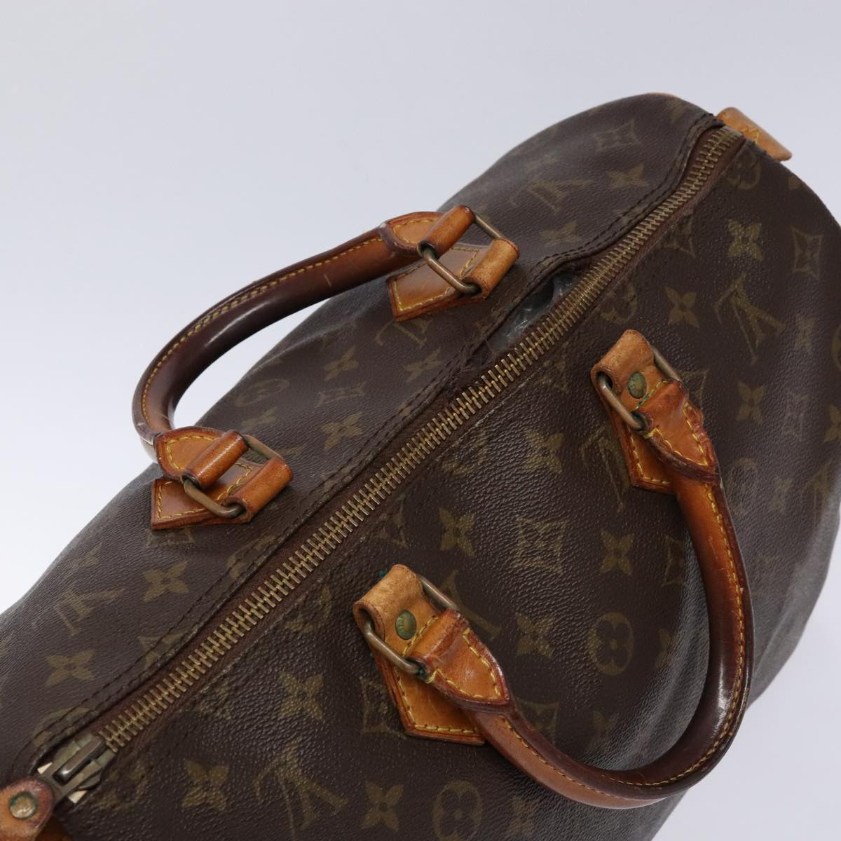 LOUIS VUITTON Monogram Speedy 35 Hand Bag M41524 LV Auth 84532