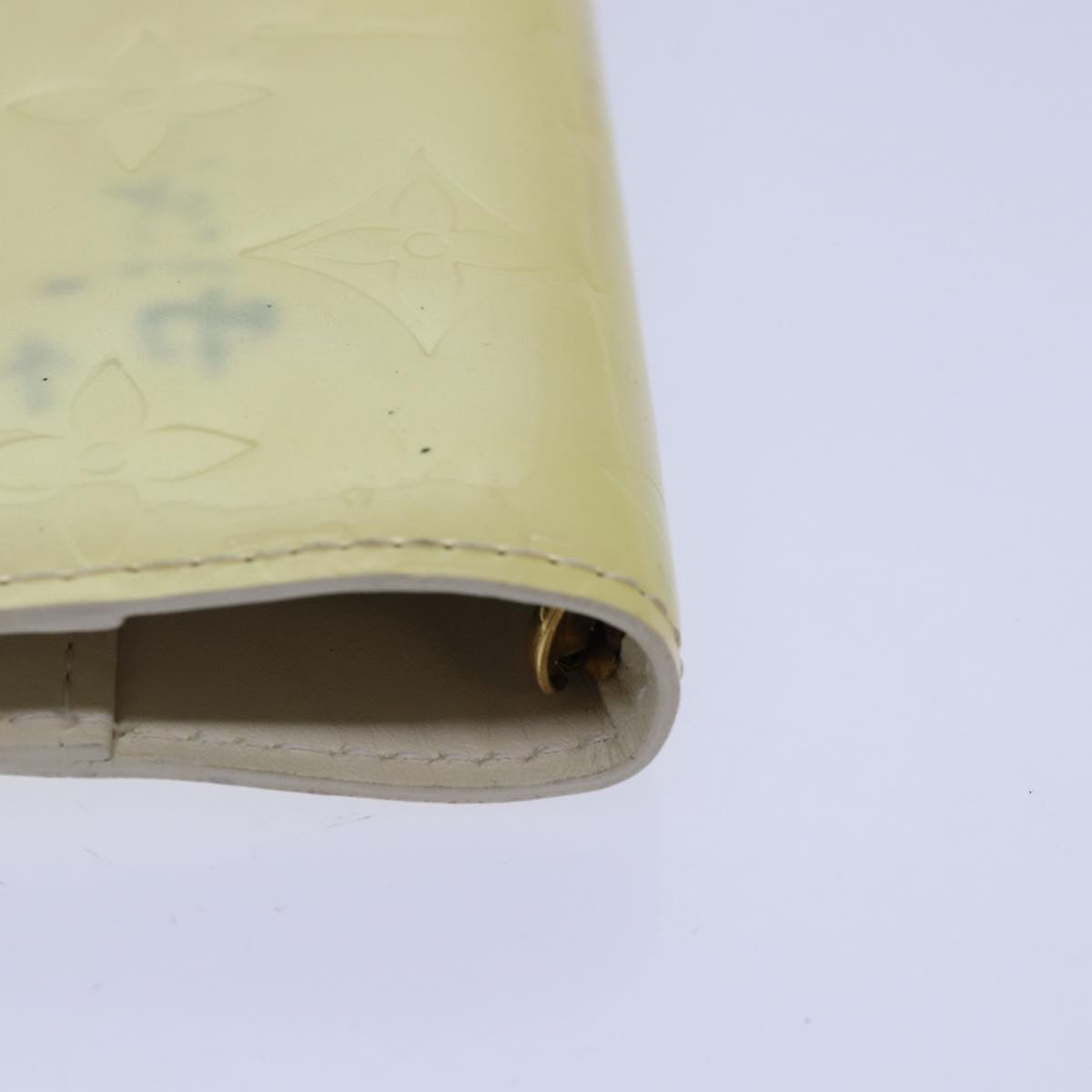 LOUIS VUITTON Vernis Agenda PM Day Planner Cover Perle R21010 LV Auth 84665