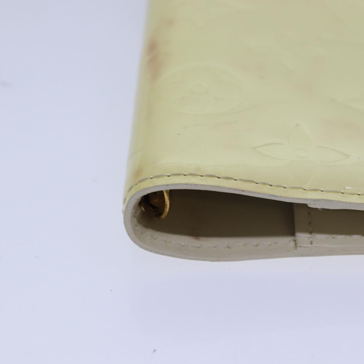 LOUIS VUITTON Vernis Agenda PM Day Planner Cover Perle R21010 LV Auth 84665