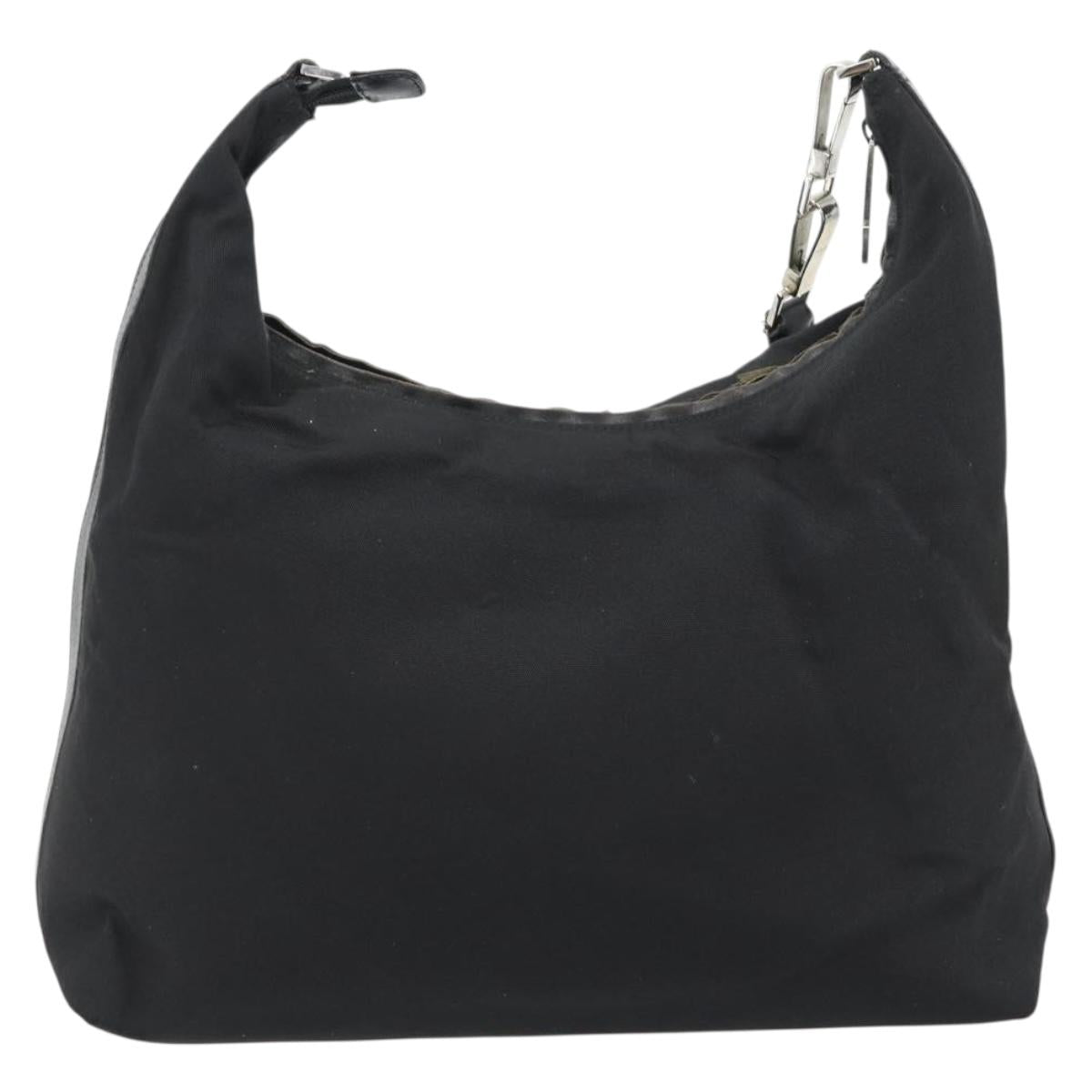 GUCCI Shoulder Bag Canvas Black Silver 001 2113 1955 Auth 84672