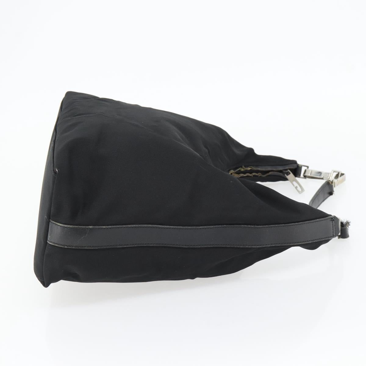 GUCCI Shoulder Bag Canvas Black Silver 001 2113 1955 Auth 84672