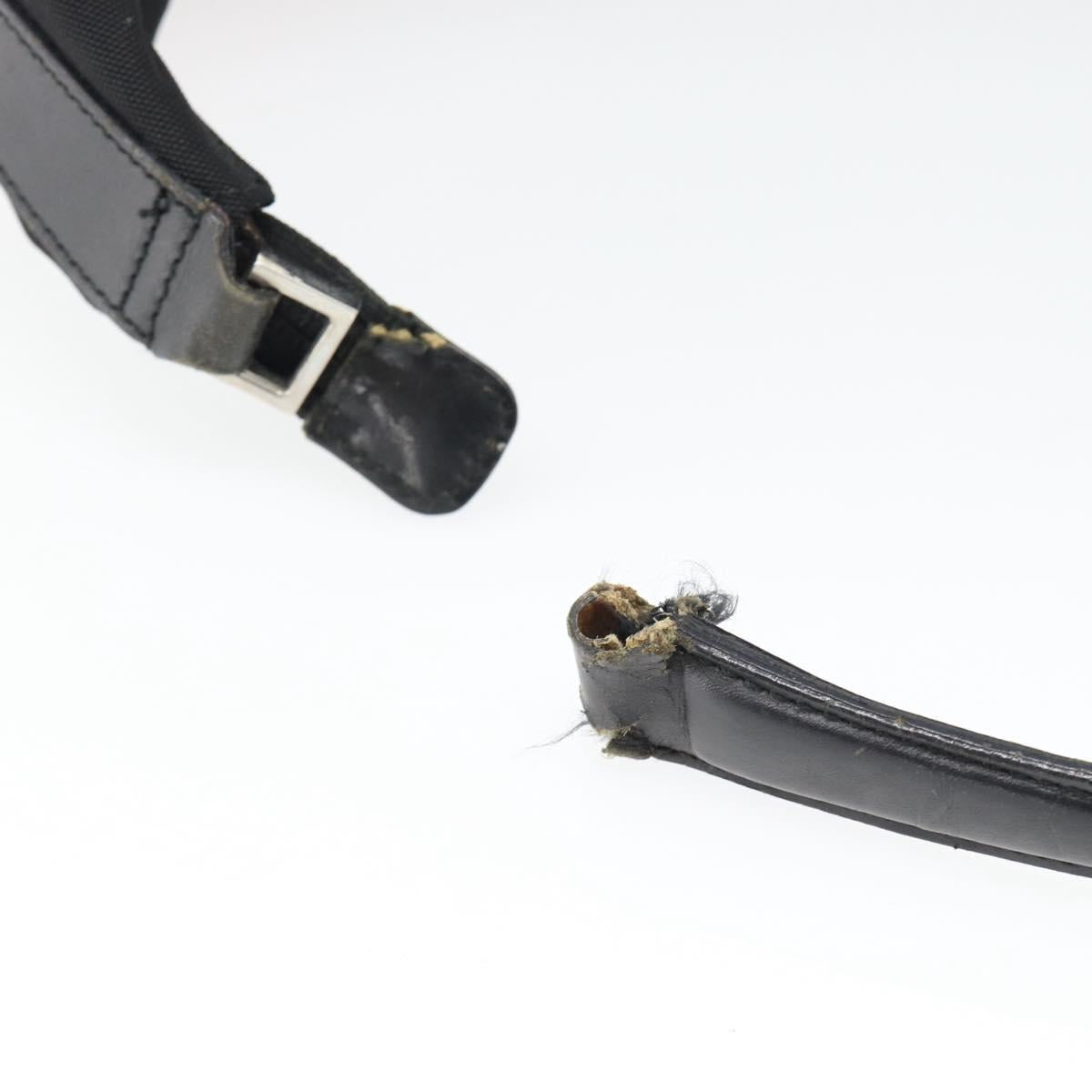 GUCCI Shoulder Bag Canvas Black Silver 001 2113 1955 Auth 84672