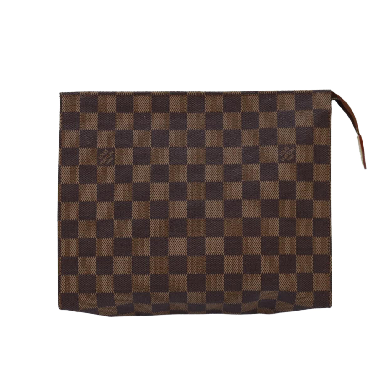 LOUIS VUITTON Damier Ebene Poche Toilette 26 Pouch N47543 LV Auth 84848