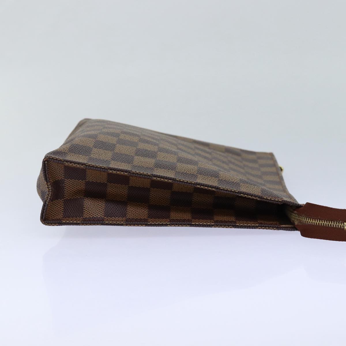 LOUIS VUITTON Damier Ebene Poche Toilette 26 Pouch N47543 LV Auth 84848