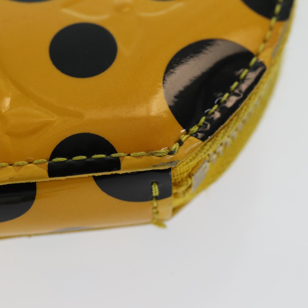 LOUIS VUITTON Vernis Yayoi Kusama Porte Monnaie Chapo Purse M91569 LV Auth 84884