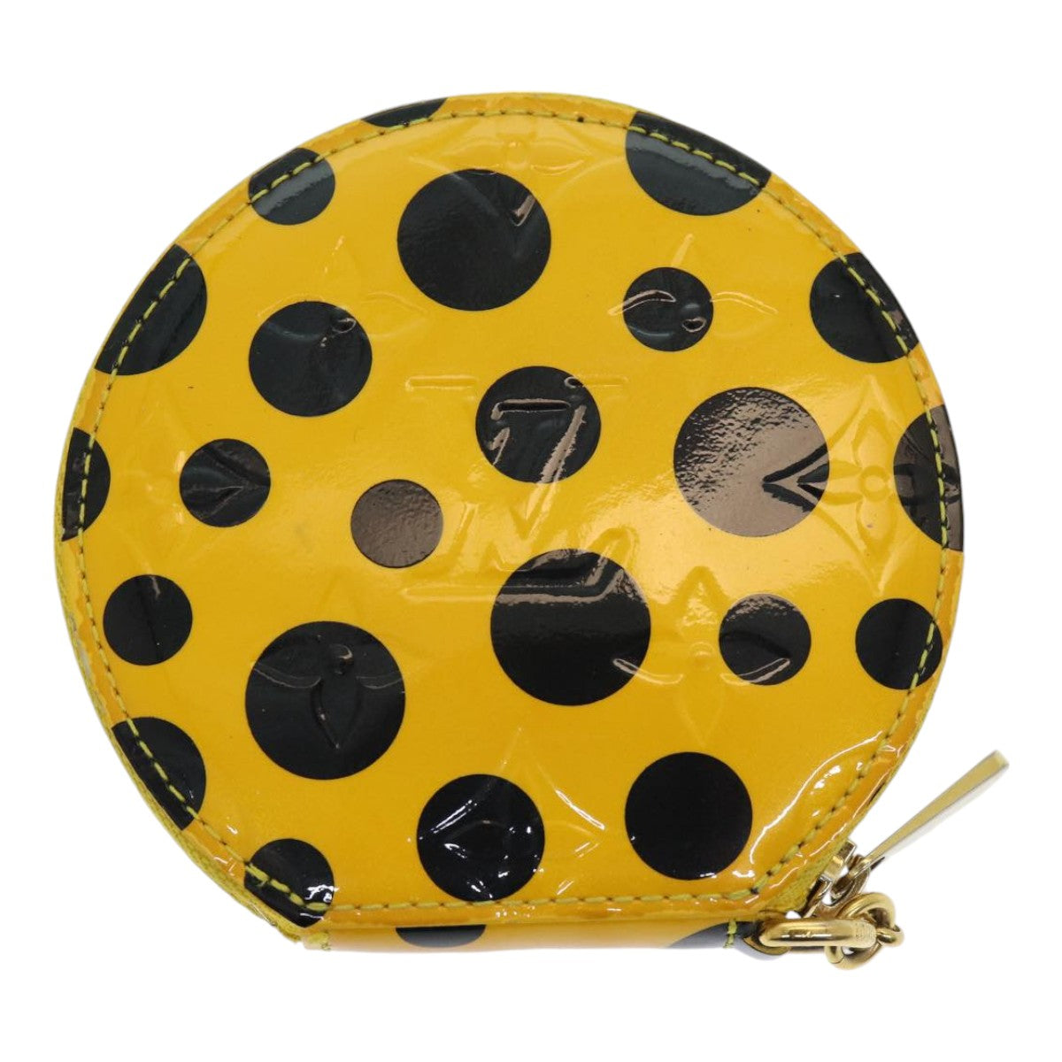 LOUIS VUITTON Vernis Yayoi Kusama Porte Monnaie Chapo Purse M91569 LV Auth 84884