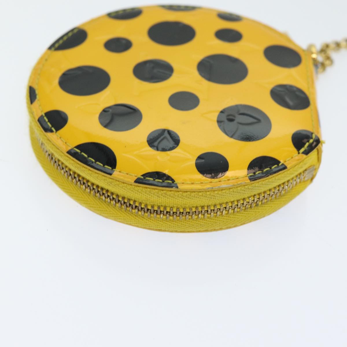 LOUIS VUITTON Vernis Yayoi Kusama Porte Monnaie Chapo Purse M91569 LV Auth 84884