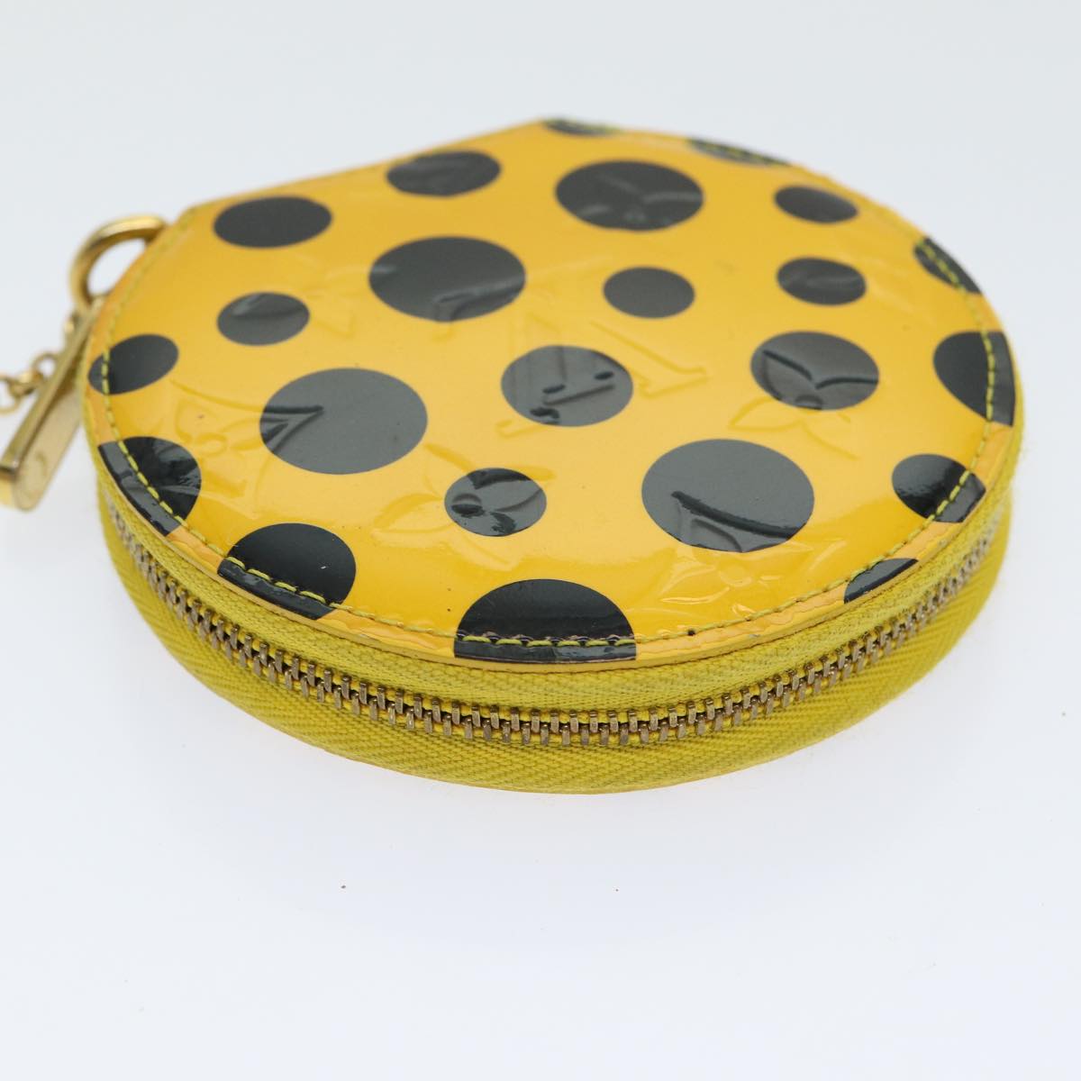 LOUIS VUITTON Vernis Yayoi Kusama Porte Monnaie Chapo Purse M91569 LV Auth 84884