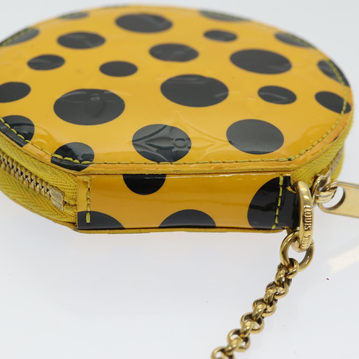 LOUIS VUITTON Vernis Yayoi Kusama Porte Monnaie Chapo Purse M91569 LV Auth 84884