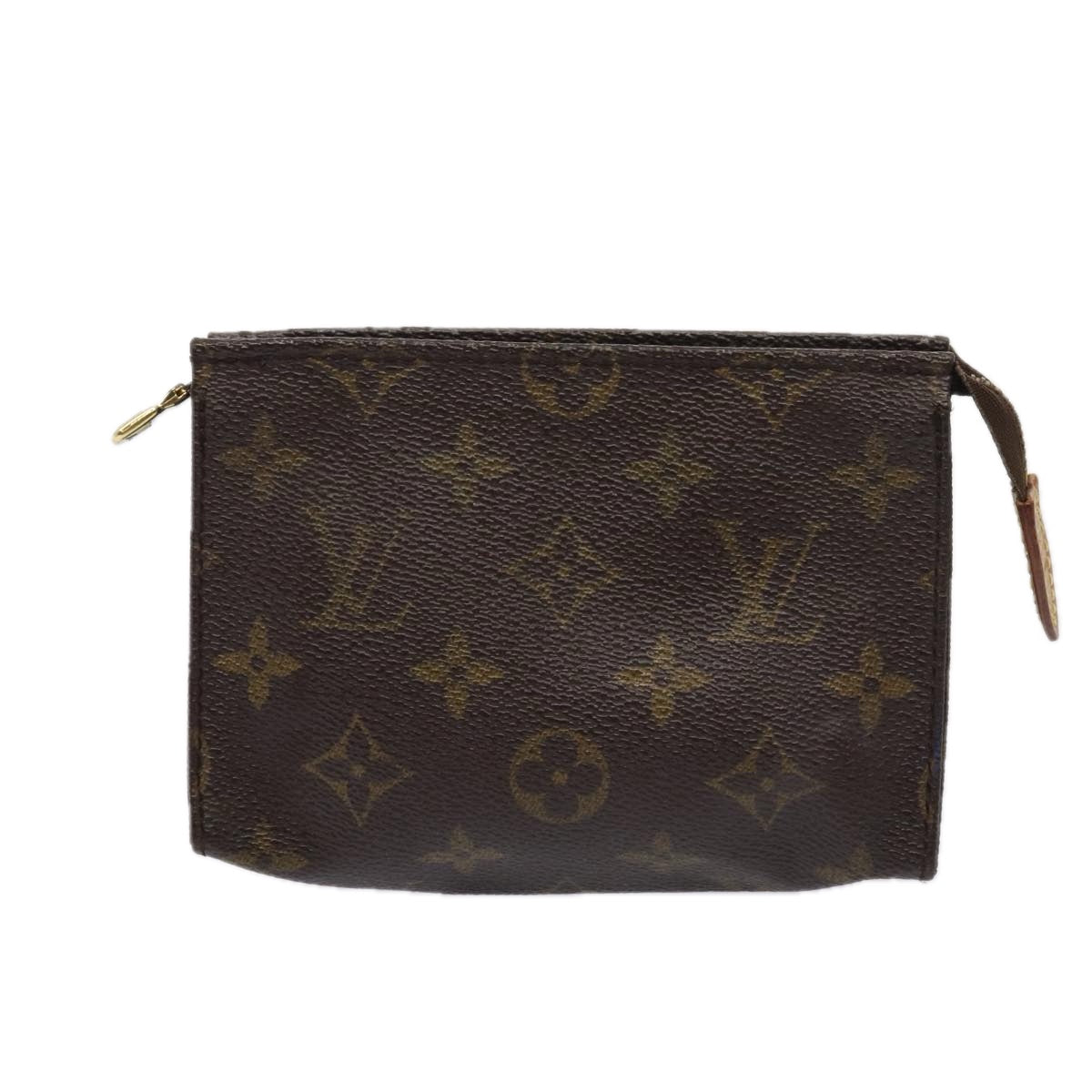 LOUIS VUITTON Monogram Poche Toilette 15 Pouch M47546 LV Auth 84988