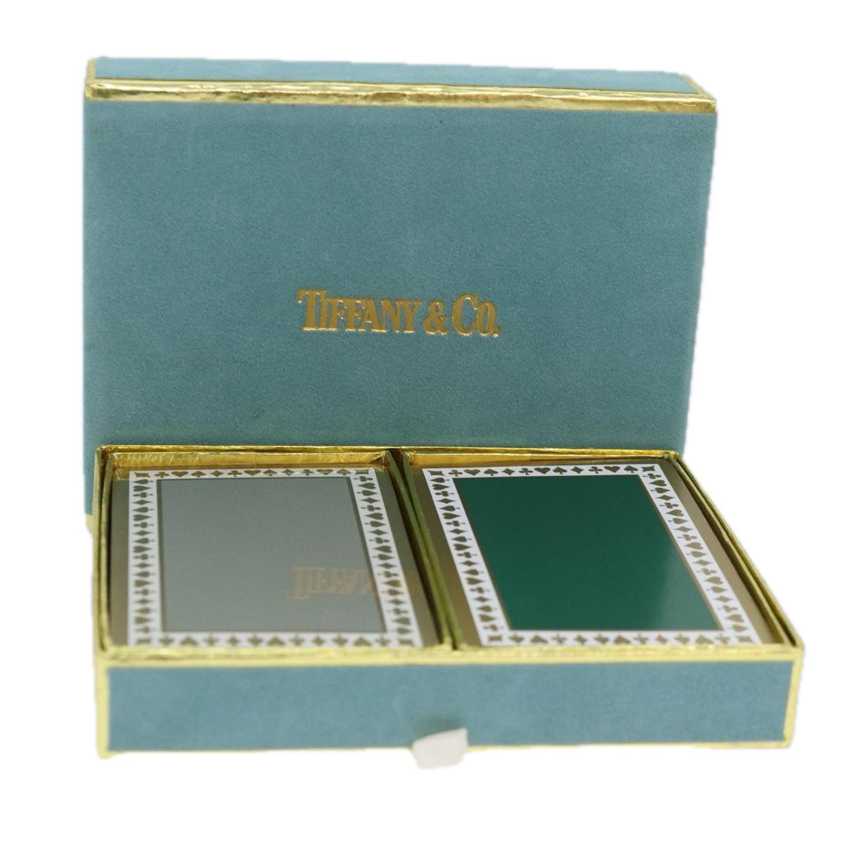 TIFFANY&Co. Playing Cards Turquoise Blue Auth 84994