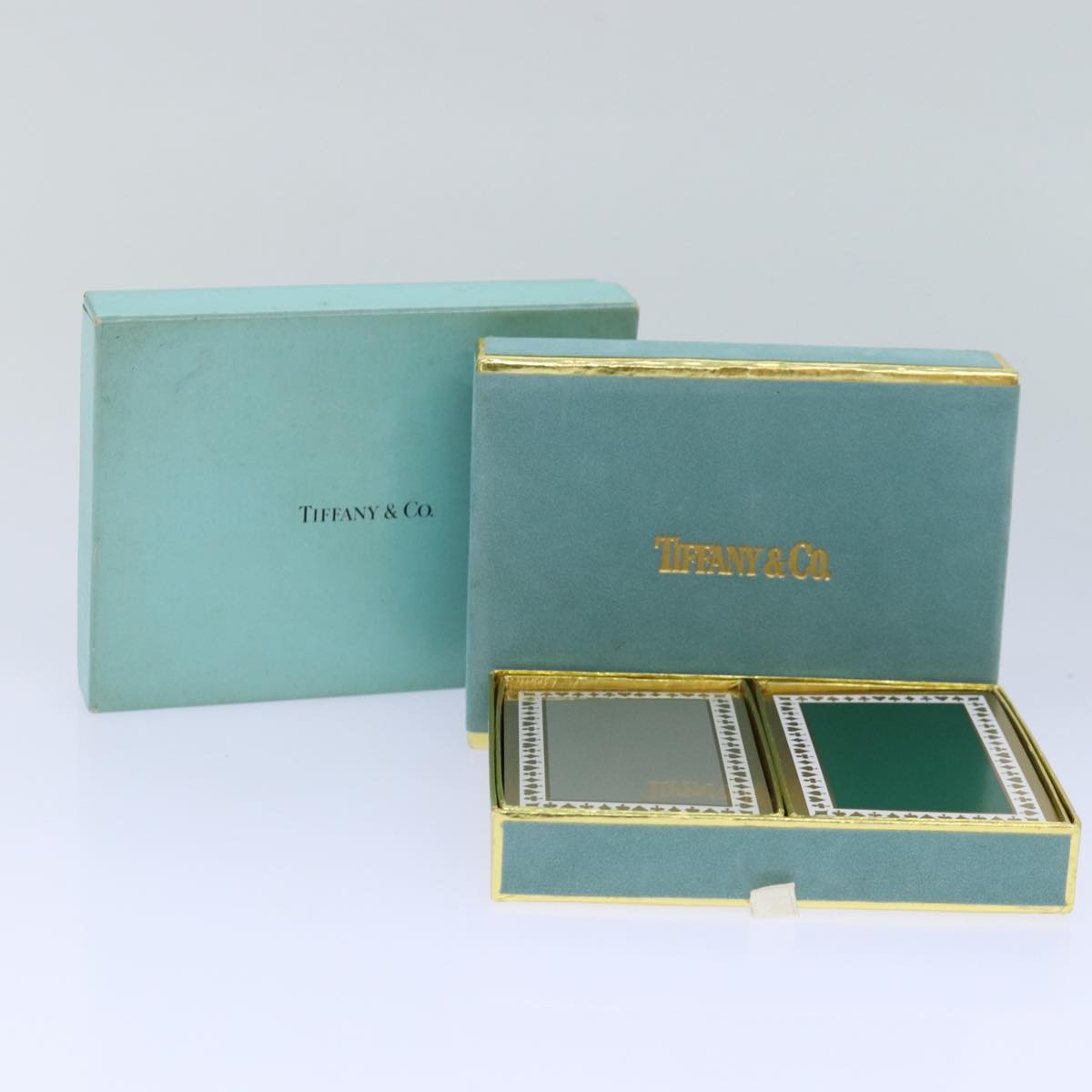 TIFFANY&Co. Playing Cards Turquoise Blue Auth 84994