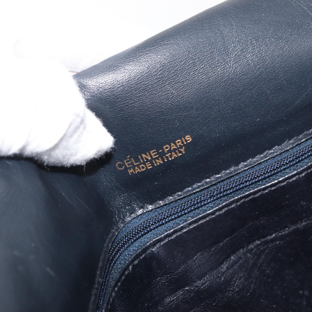 CELINE Macadam Canvas Shoulder Bag Black Auth 85006