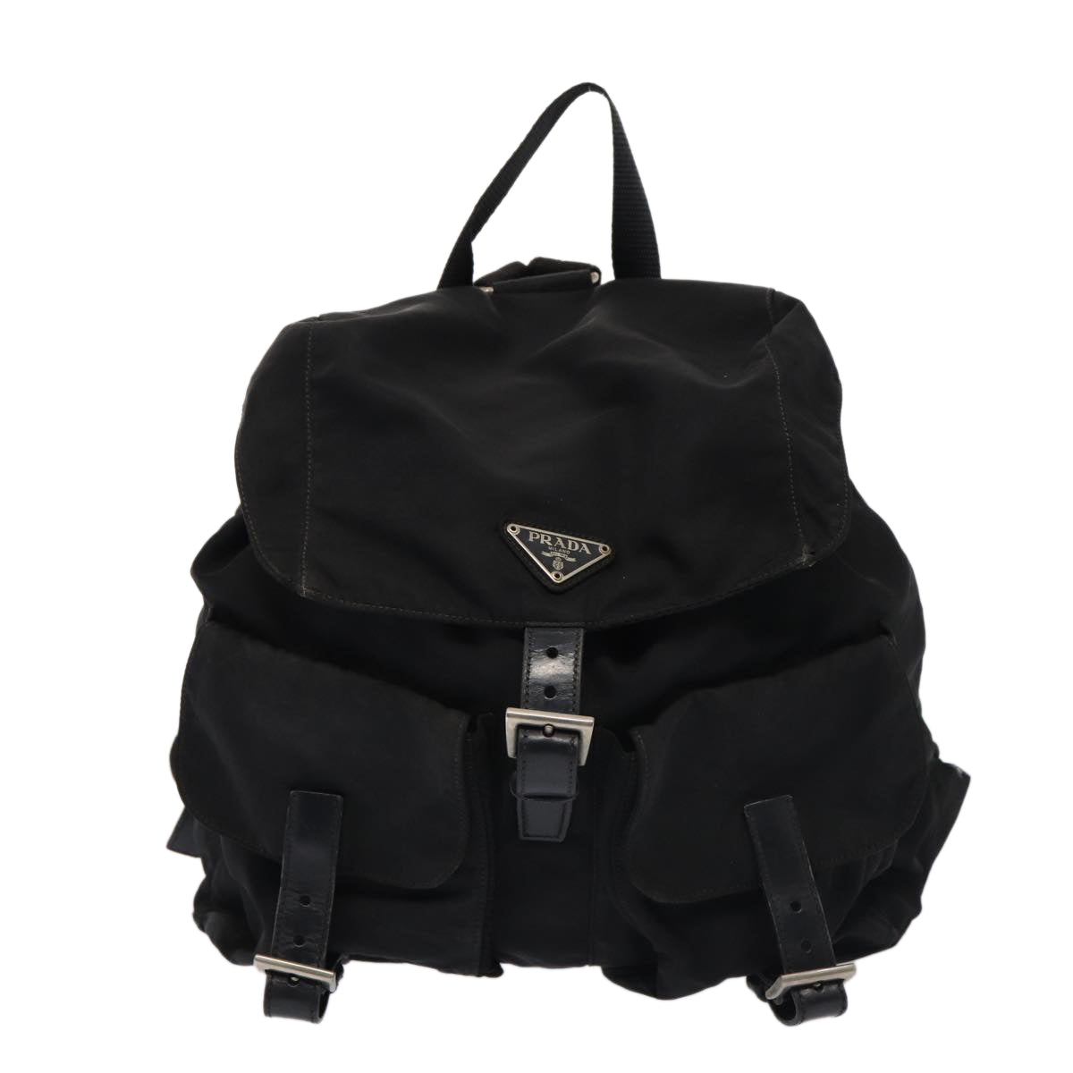 PRADA Backpack Nylon Black Auth 85050