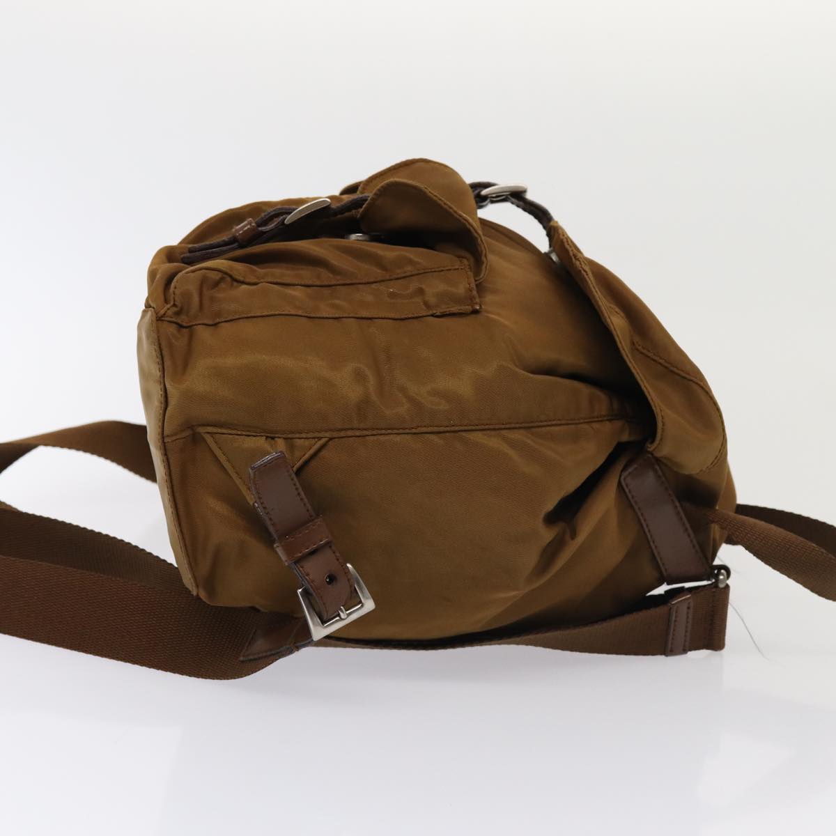 PRADA Backpack Nylon Brown Auth 85057