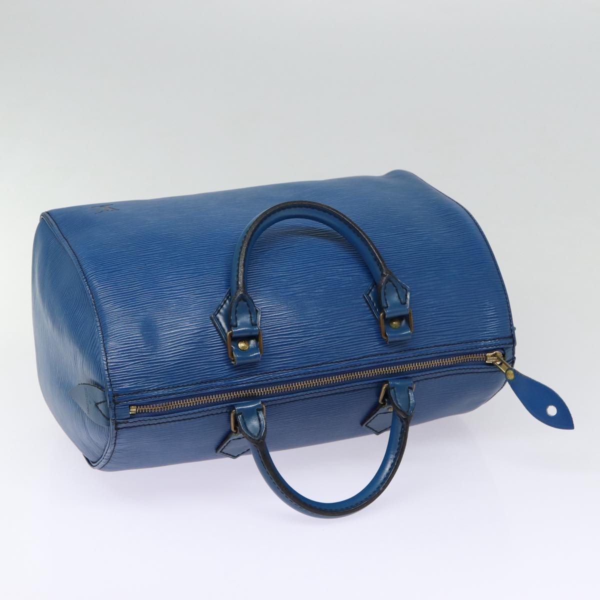 LOUIS VUITTON Epi Speedy 30 Hand Bag Toledo Blue M43005 LV Auth 85072