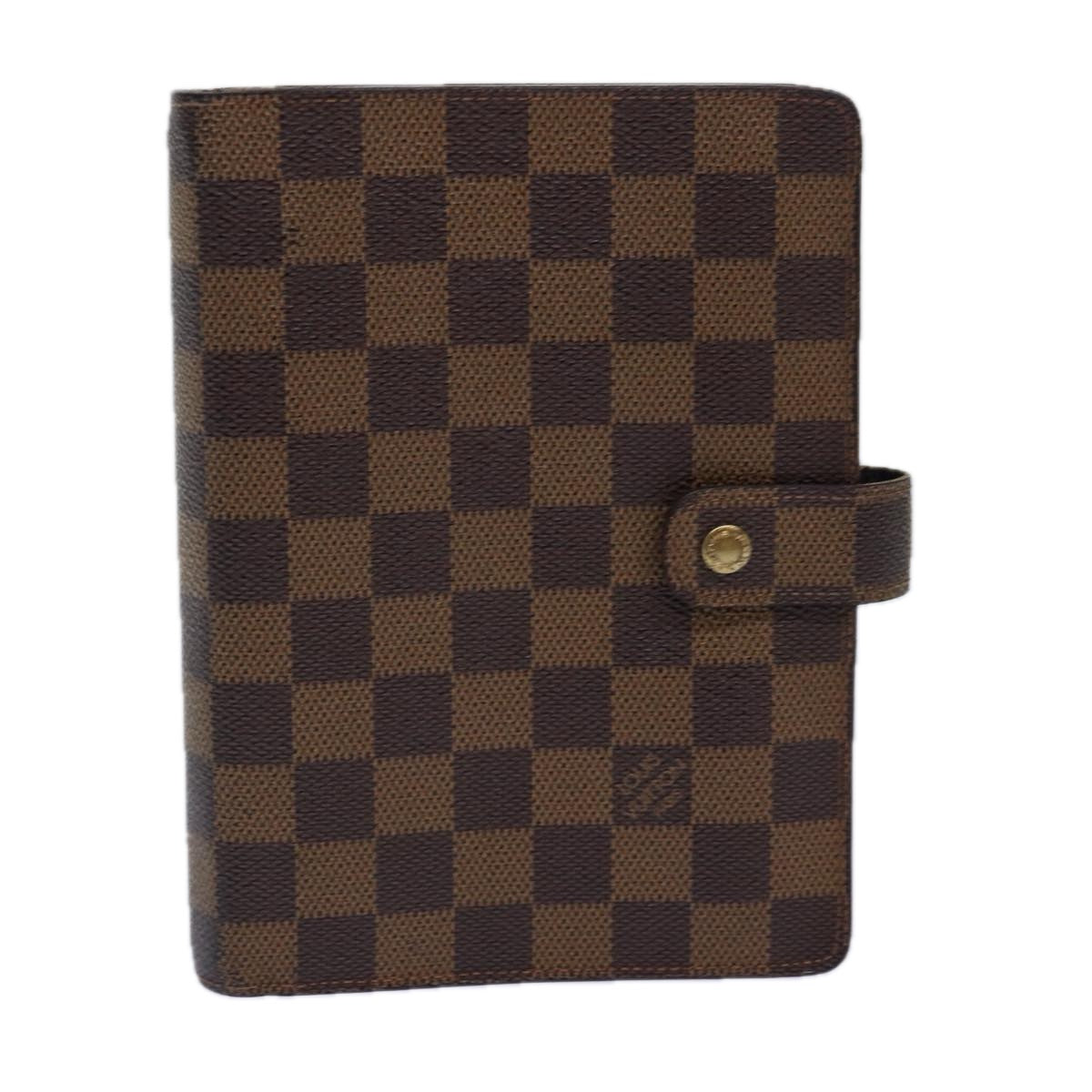 LOUIS VUITTON Damier Ebene Agenda MM Day Planner Cover R20240 LV Auth 85086
