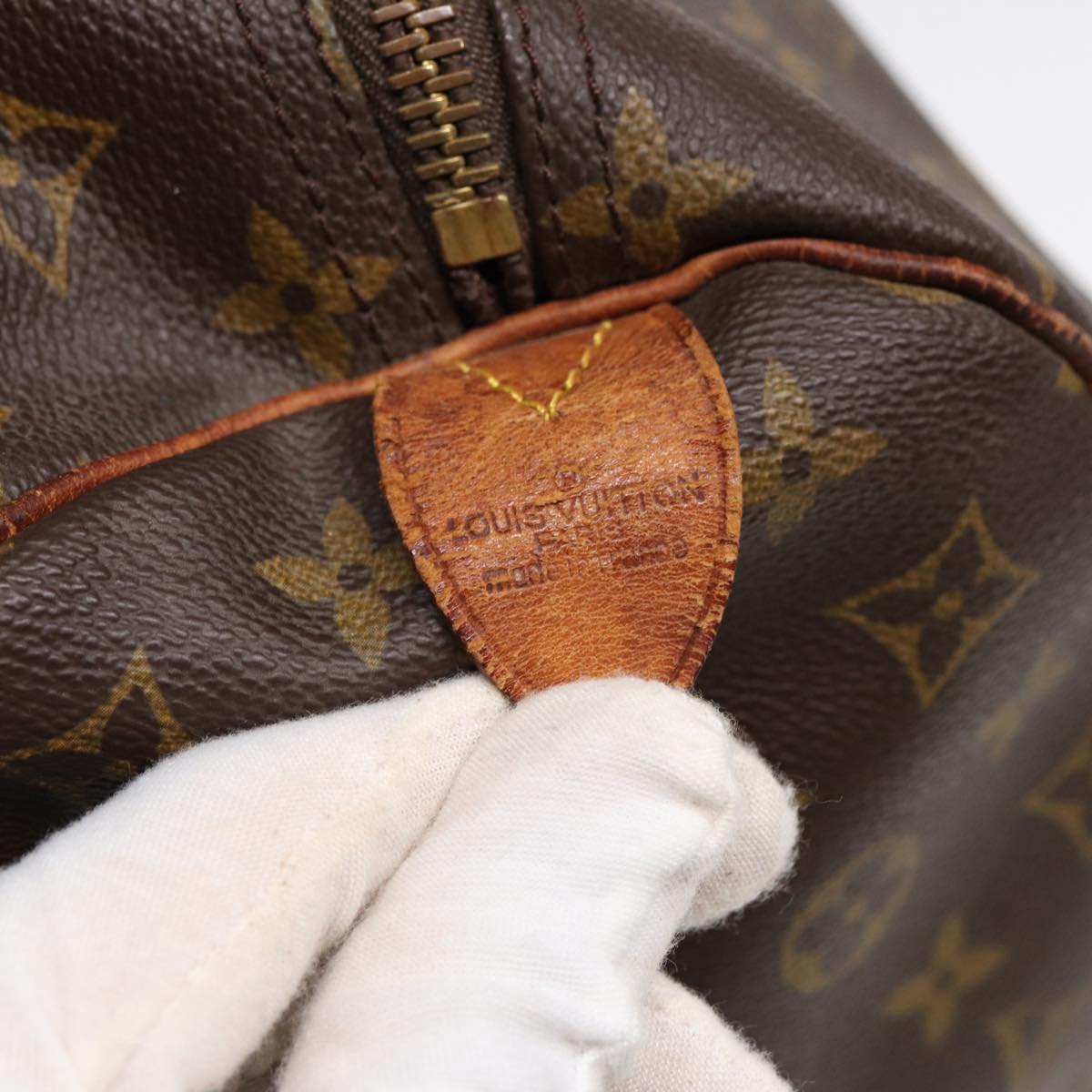 LOUIS VUITTON Monogram Keepall 60 Boston Bag M41422 LV Auth 85116