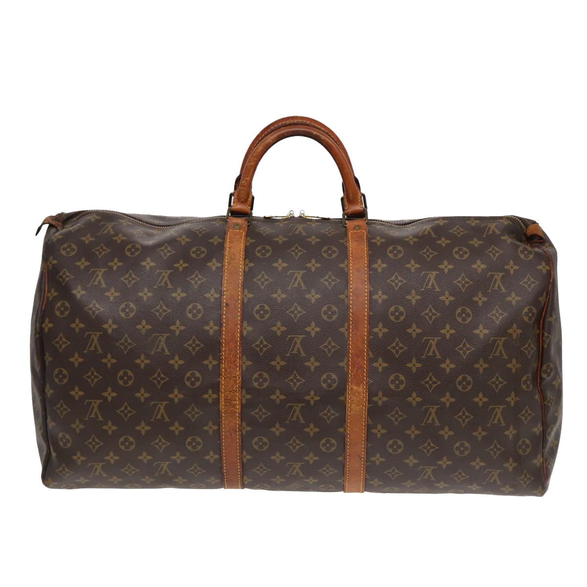 LOUIS VUITTON Monogram Keepall 60 Boston Bag M41422 LV Auth 85116