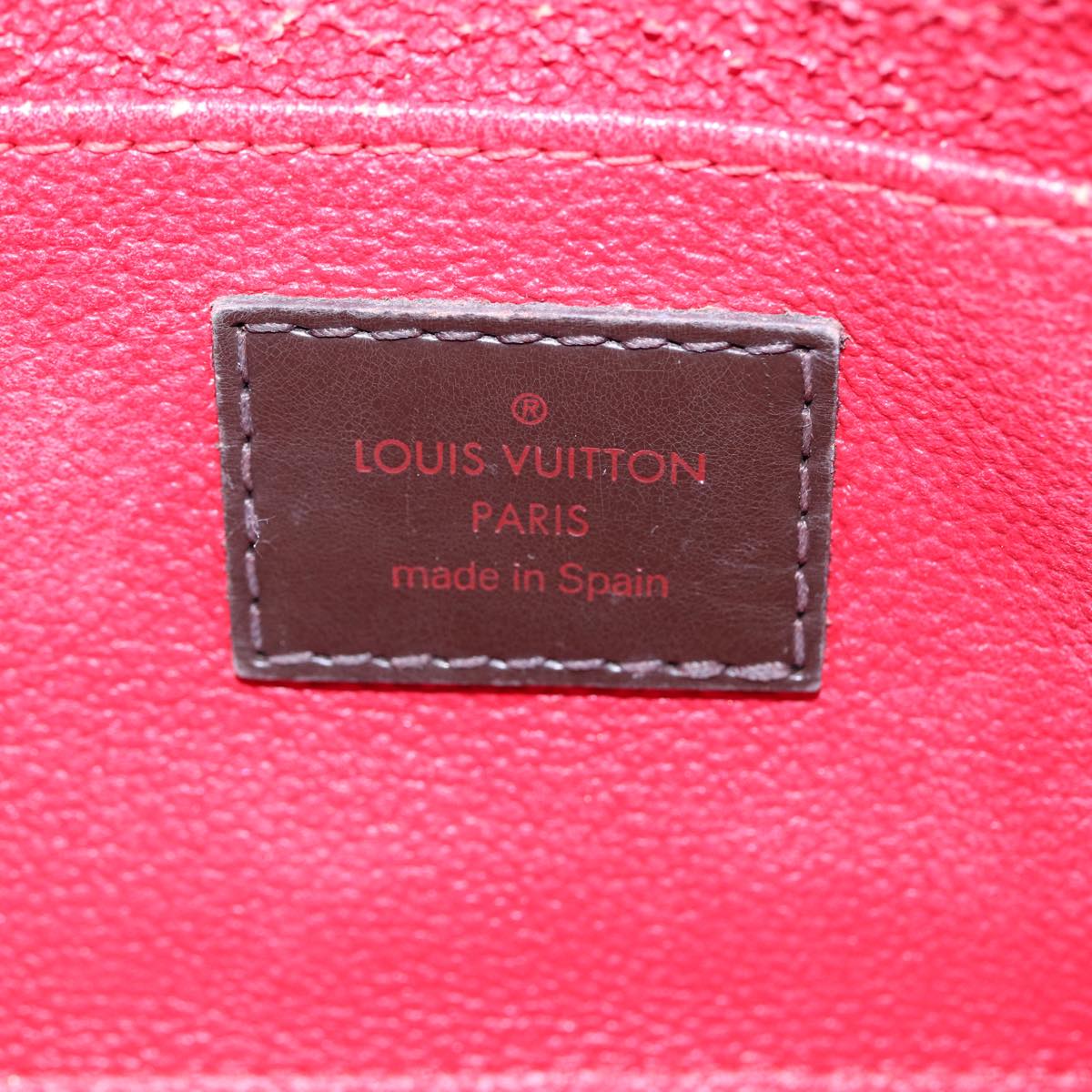 LOUIS VUITTON Damier Ebene Pochette Cosmetic PM Pouch N47516 LV Auth 85176