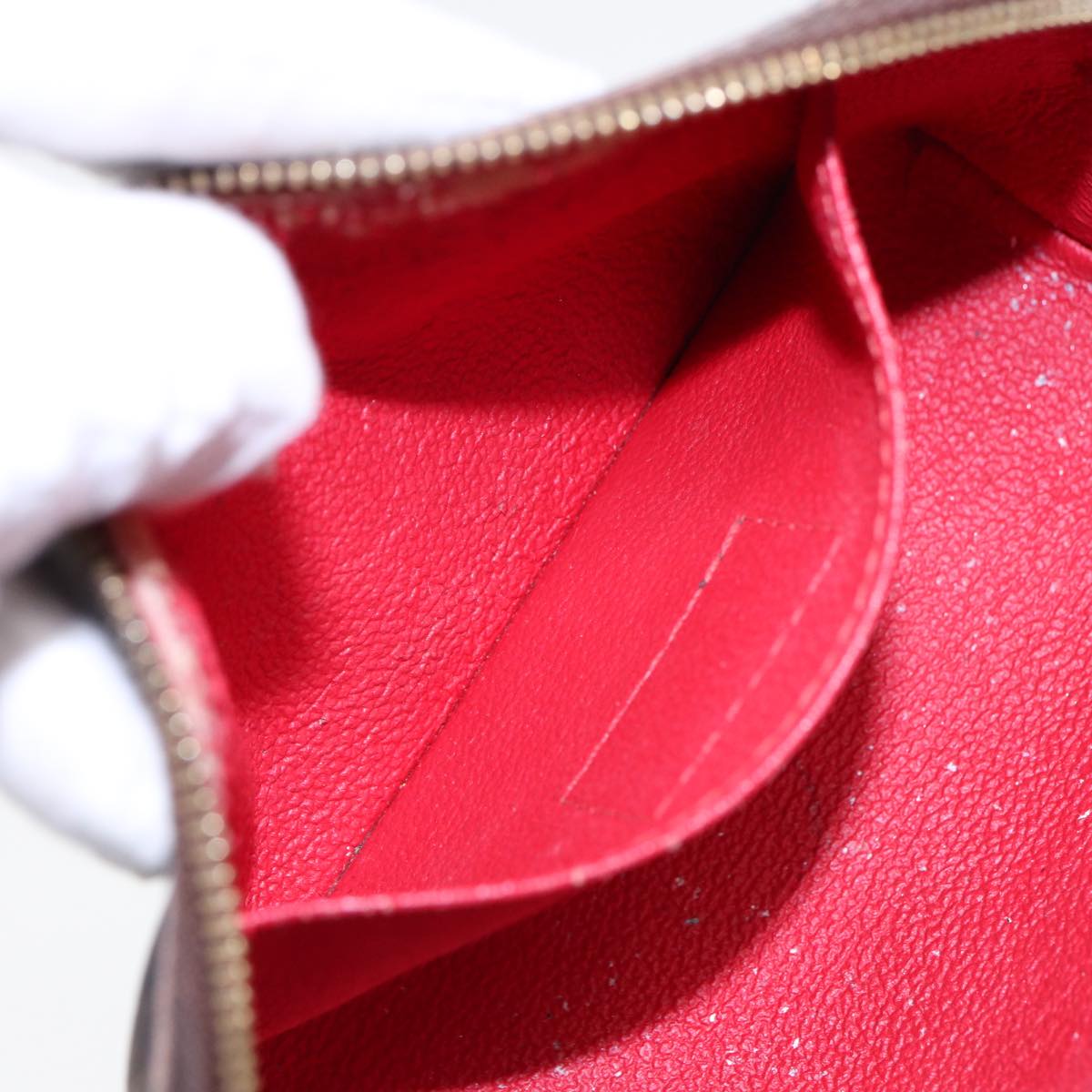 LOUIS VUITTON Damier Ebene Pochette Cosmetic PM Pouch N47516 LV Auth 85176