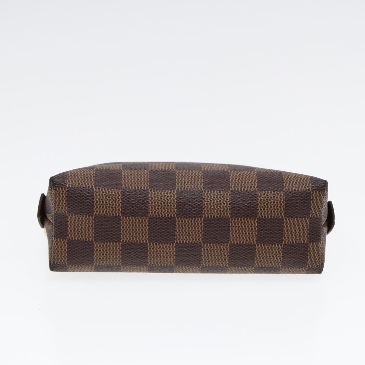 LOUIS VUITTON Damier Ebene Pochette Cosmetic PM Pouch N47516 LV Auth 85176