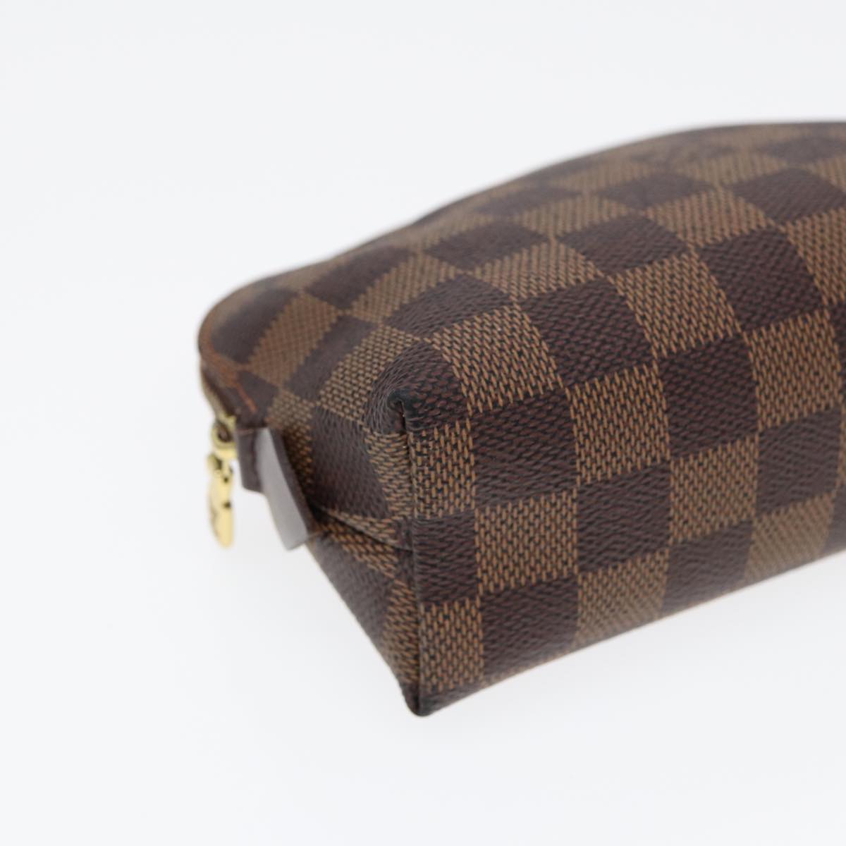 LOUIS VUITTON Damier Ebene Pochette Cosmetic PM Pouch N47516 LV Auth 85176