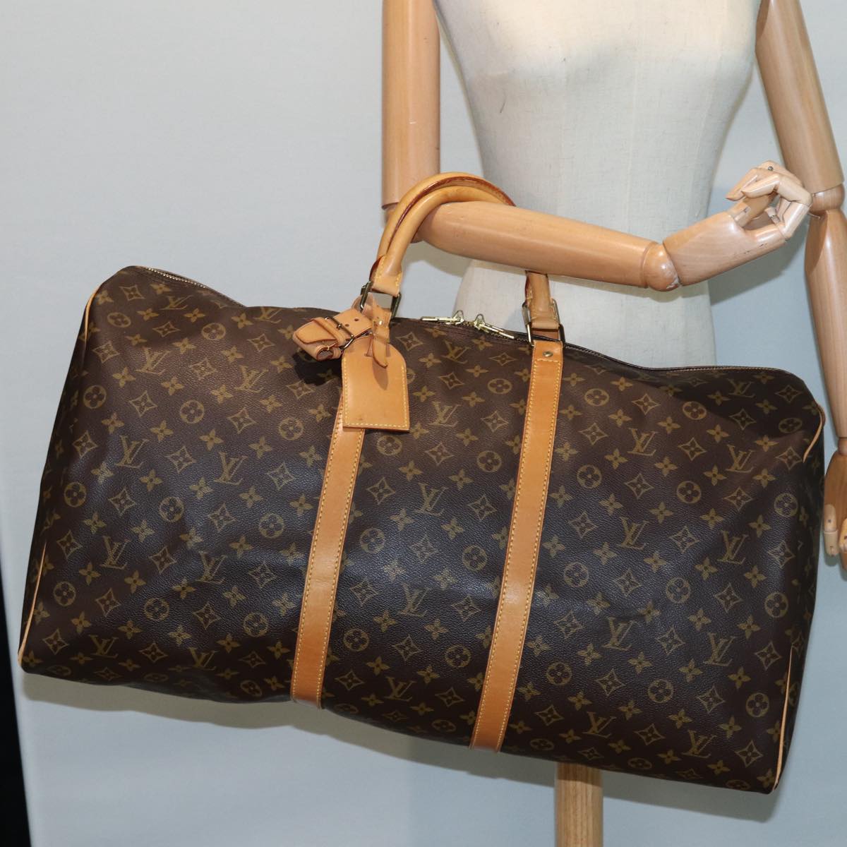 LOUIS VUITTON Monogram Keepall 60 Boston Bag M41422 LV Auth 85278