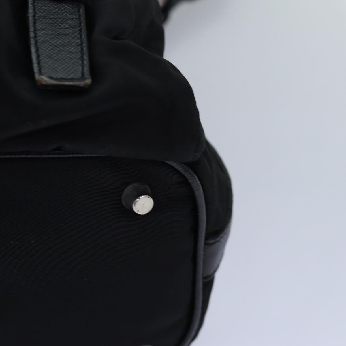 PRADA Backpack Nylon Black Silver Auth 85289V